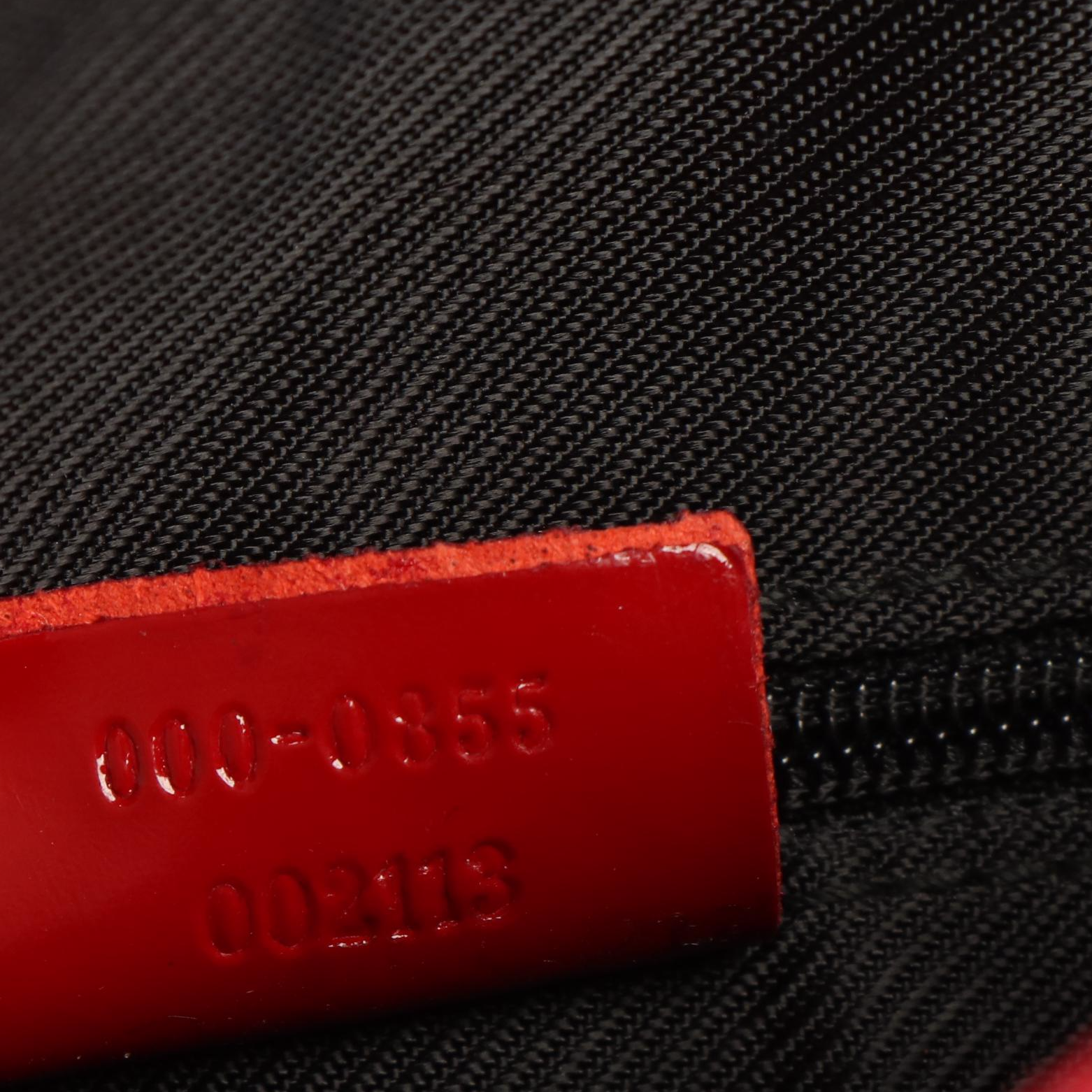 Gucci Top Handle Bag in Red Canvas and Patent Leather