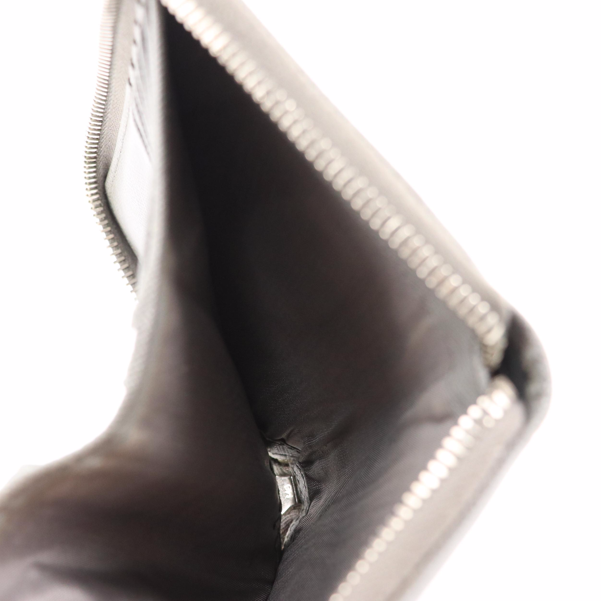 Prada Zip-Around Wallet in Cool Grey Saffiano Leather