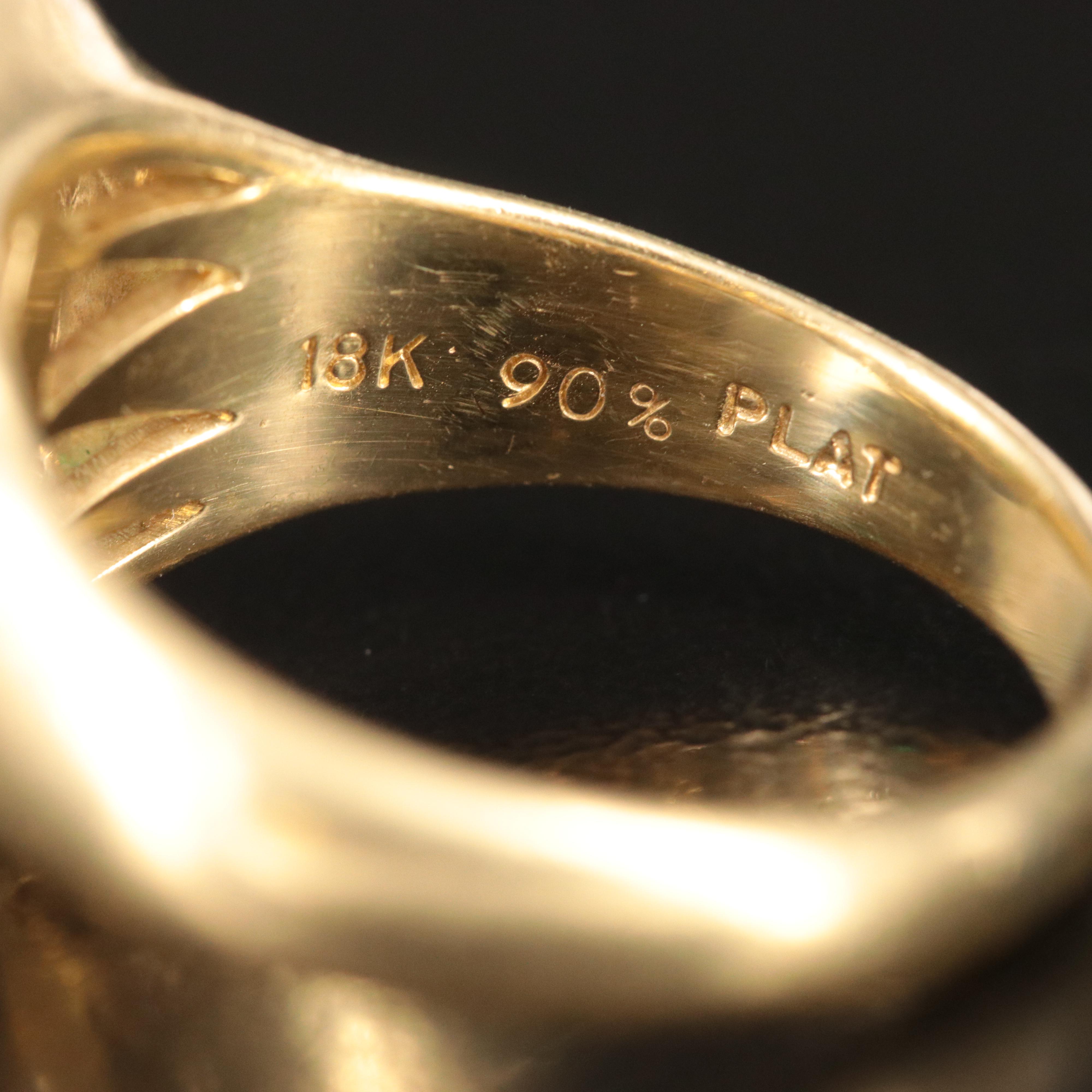 Michael B. 18K, Platinum, Emerald and 0.76 CTW Diamond Ring