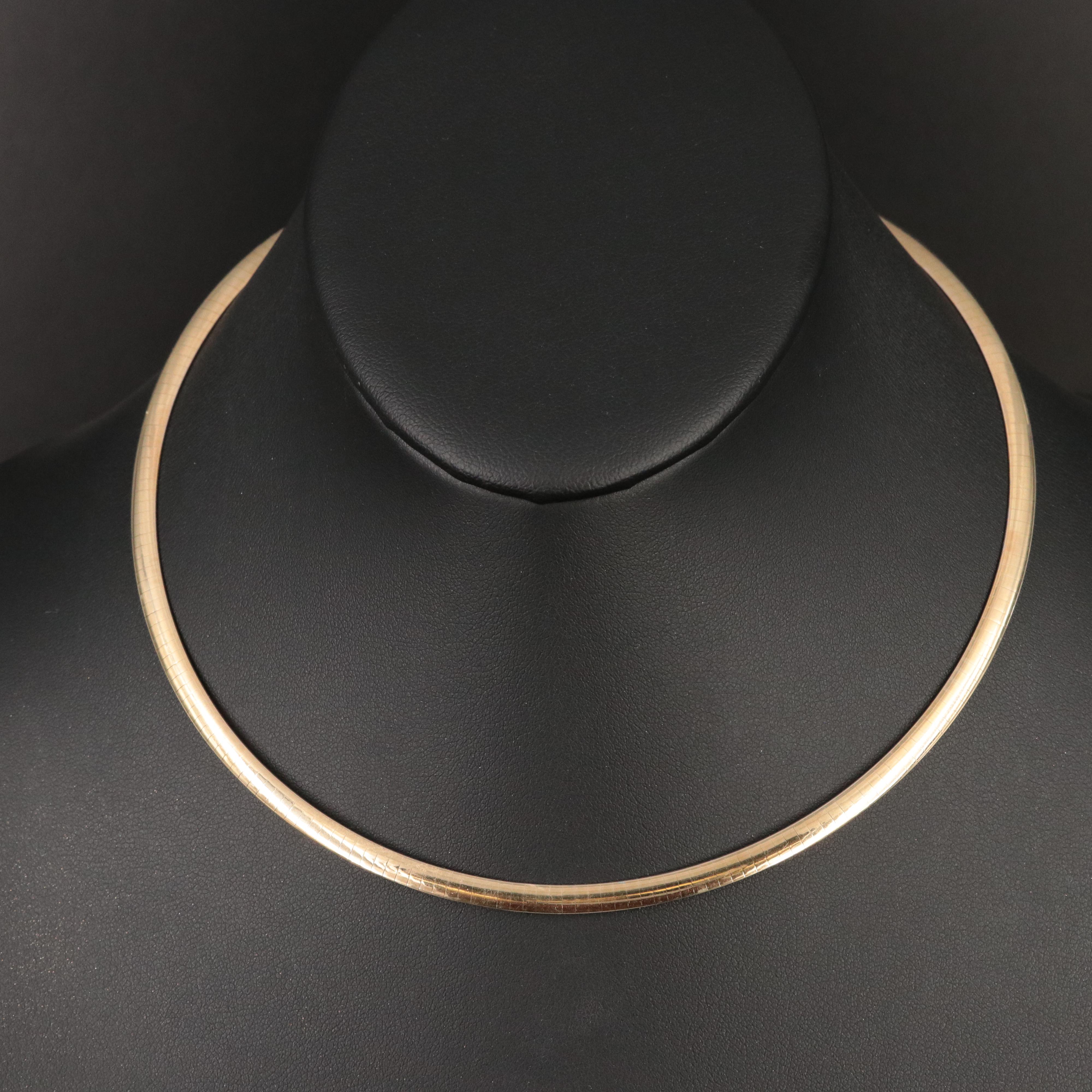 Italian Two-Tone Reversible Omega Necklace