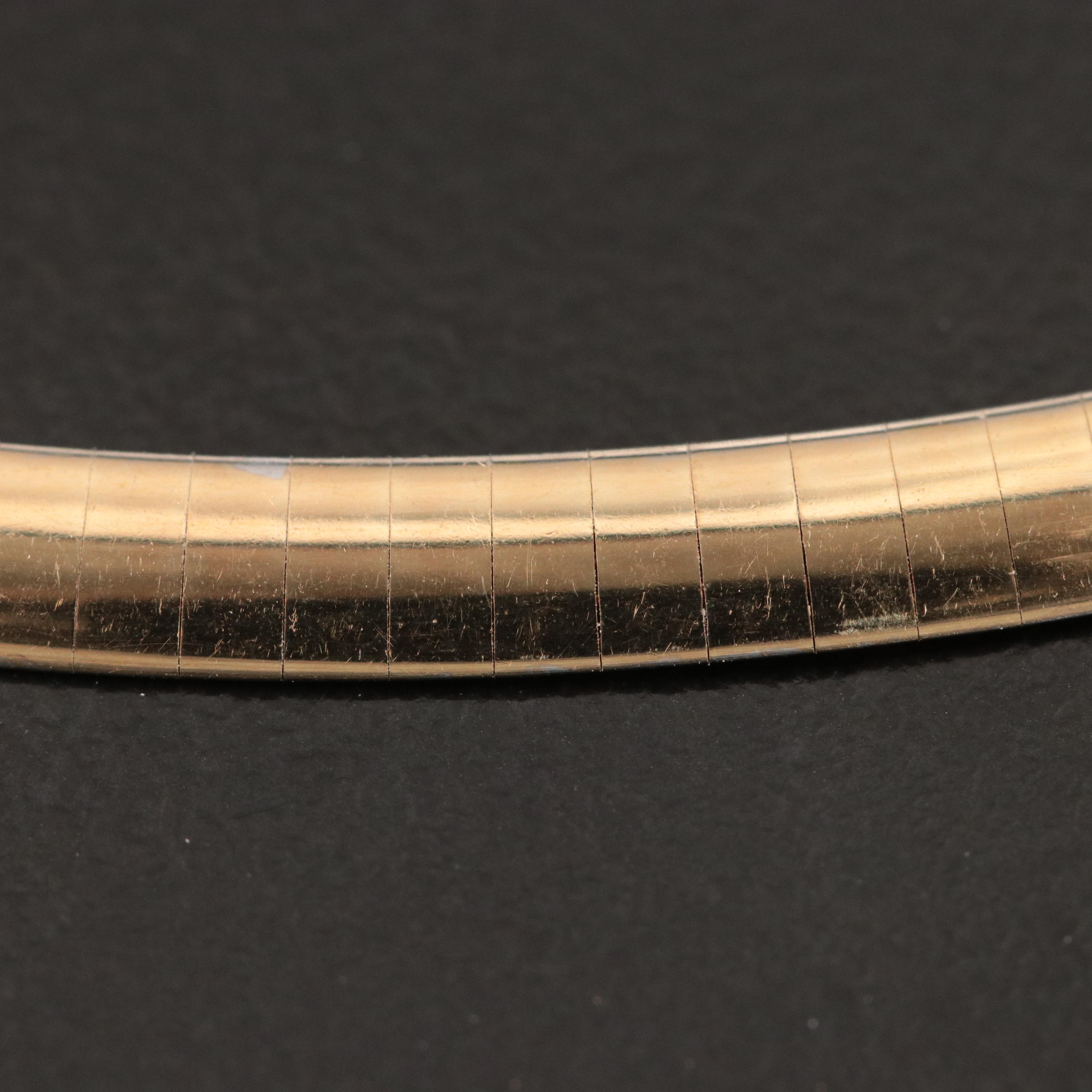 Italian Two-Tone Reversible Omega Necklace