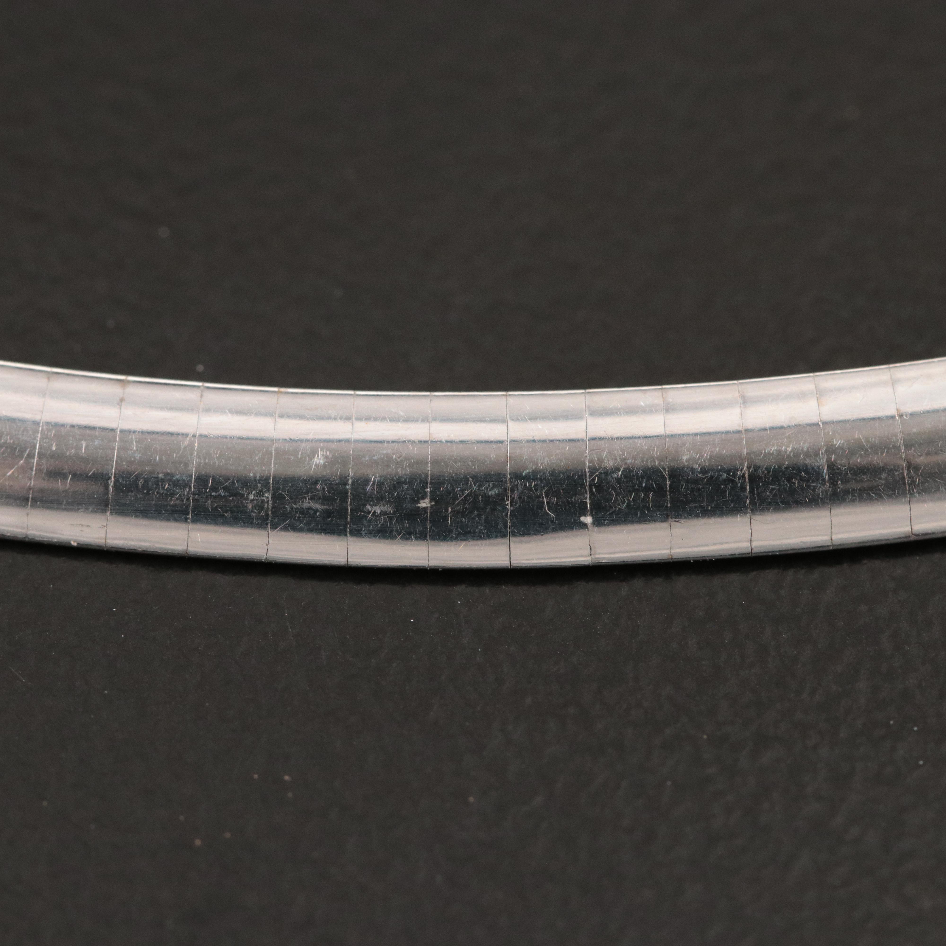 Italian Two-Tone Reversible Omega Necklace