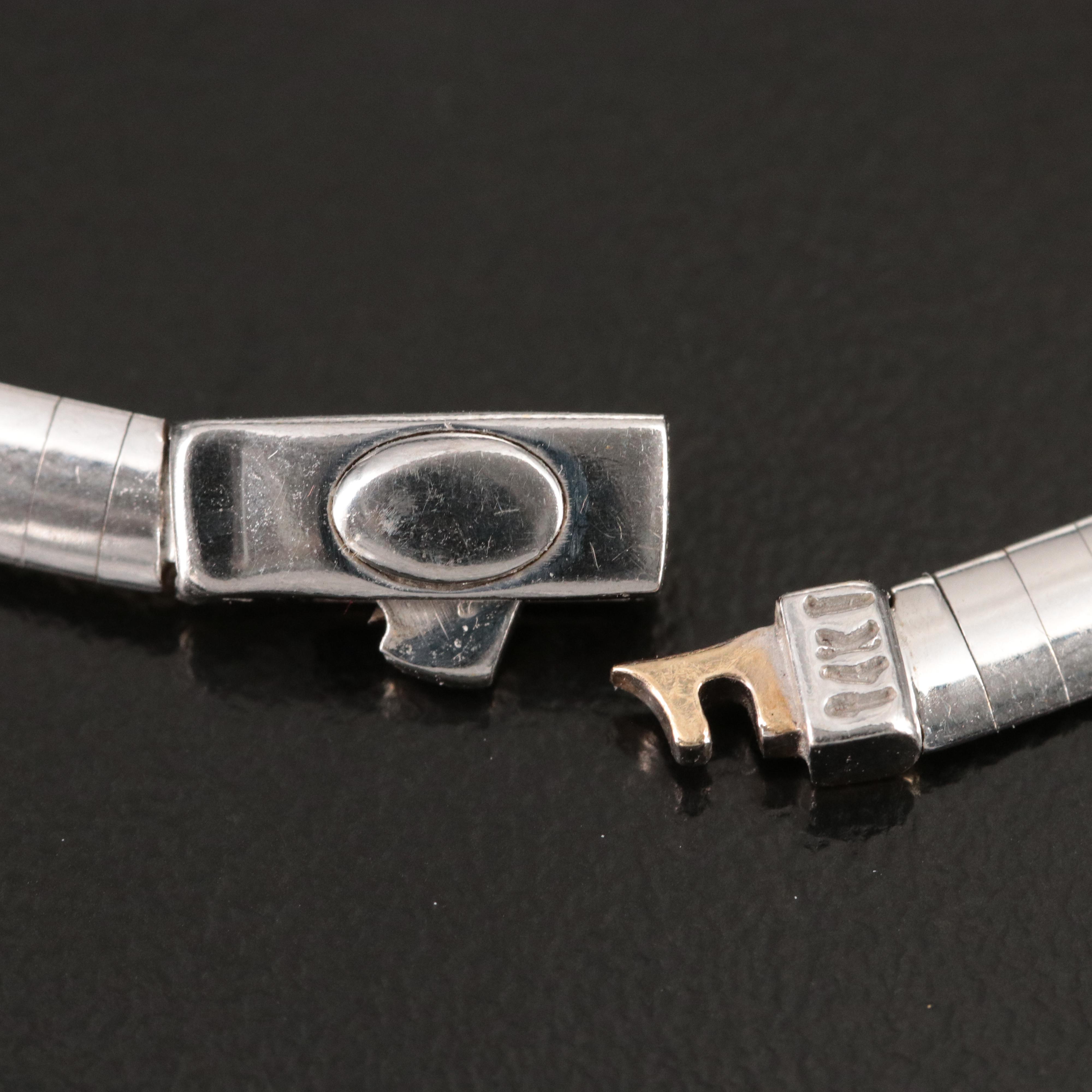 Italian Two-Tone Reversible Omega Necklace