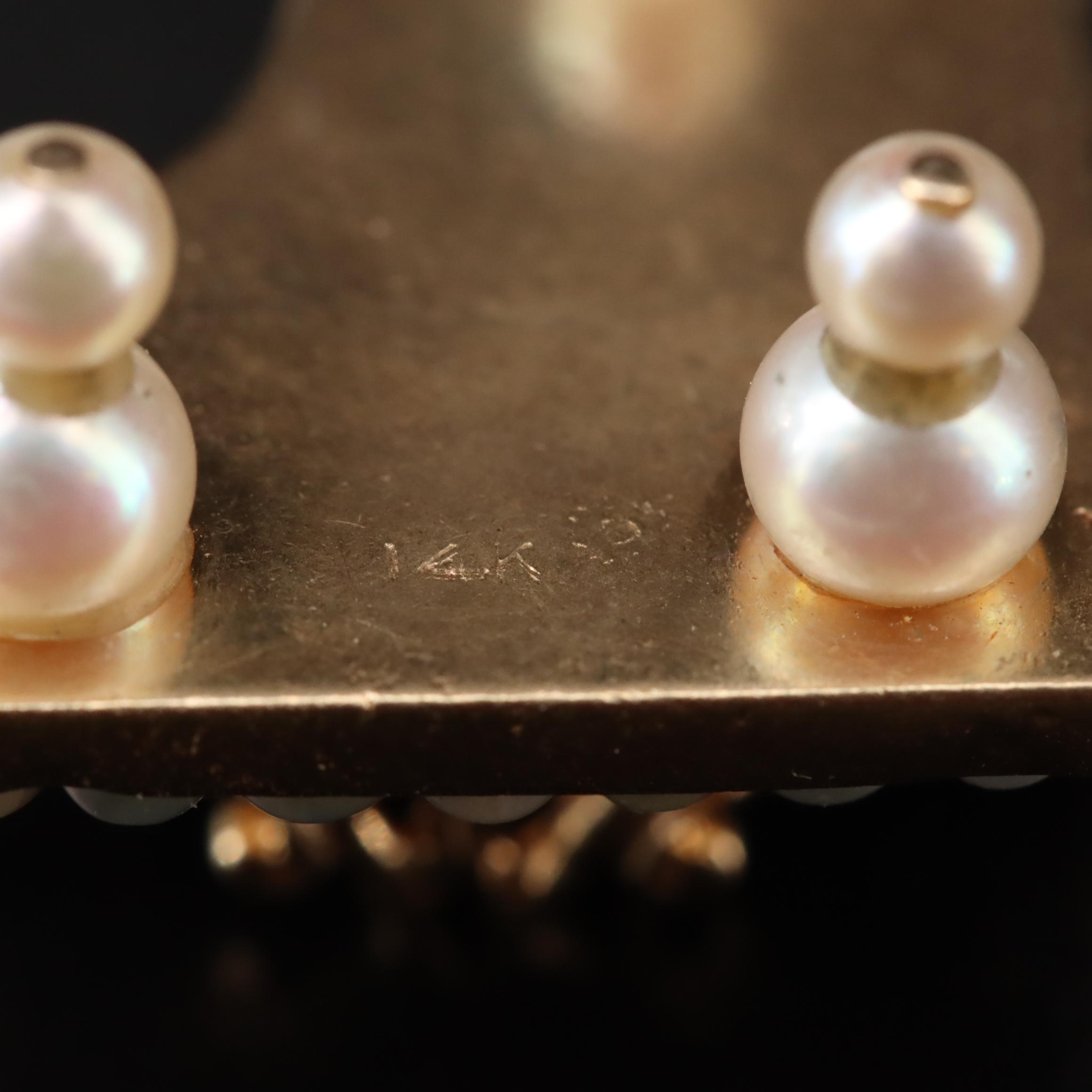 14K Pearl, Sapphire, and Ruby Articulated Piano Pendant