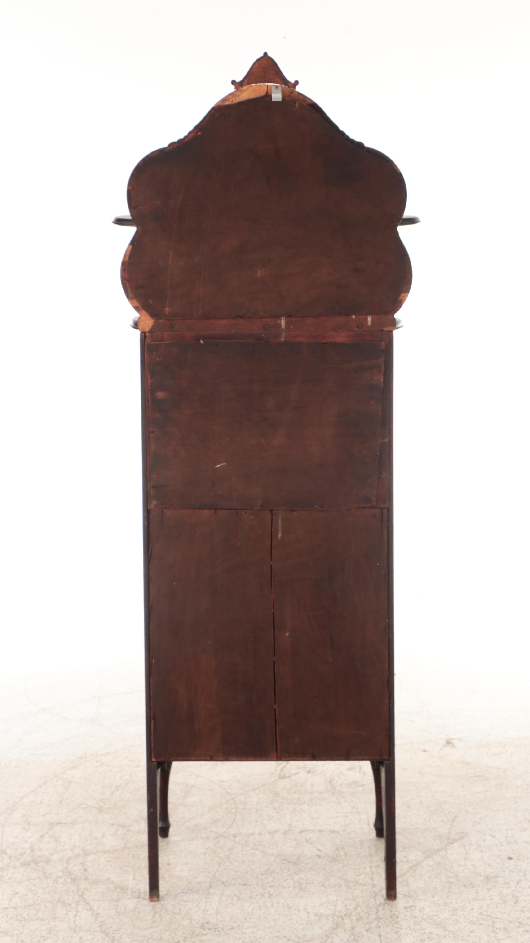 Art Nouveau Mahogany and Birch Étagère with Music Cabinet, circa 1900