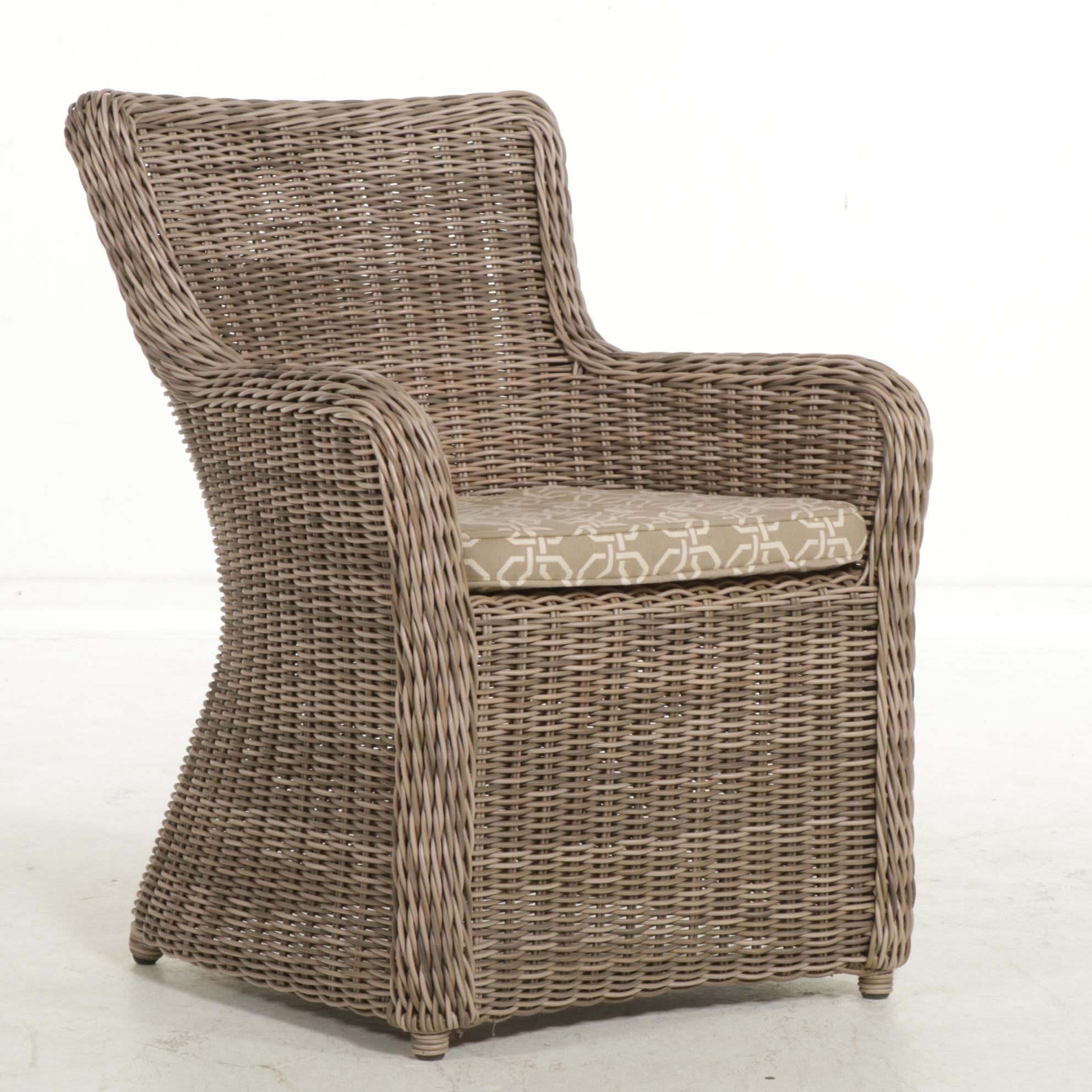Four KingsleyBate AllWeather Wicker Dining Armchairs EBTH