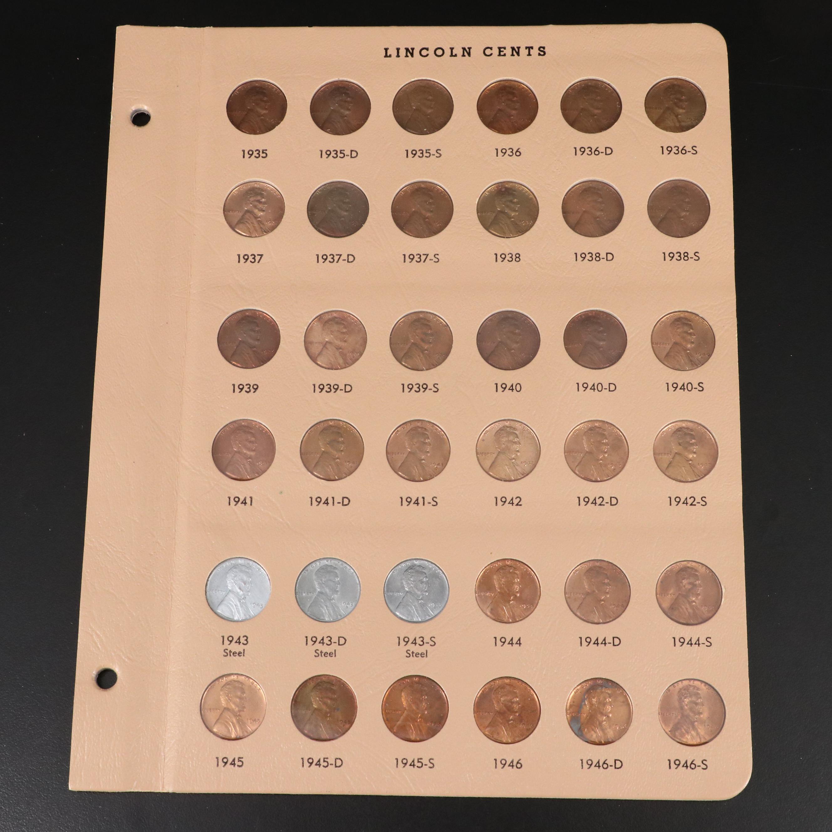 Partial Collection of One Hundred-Twelve Different Lincoln Cents From 1935-1981