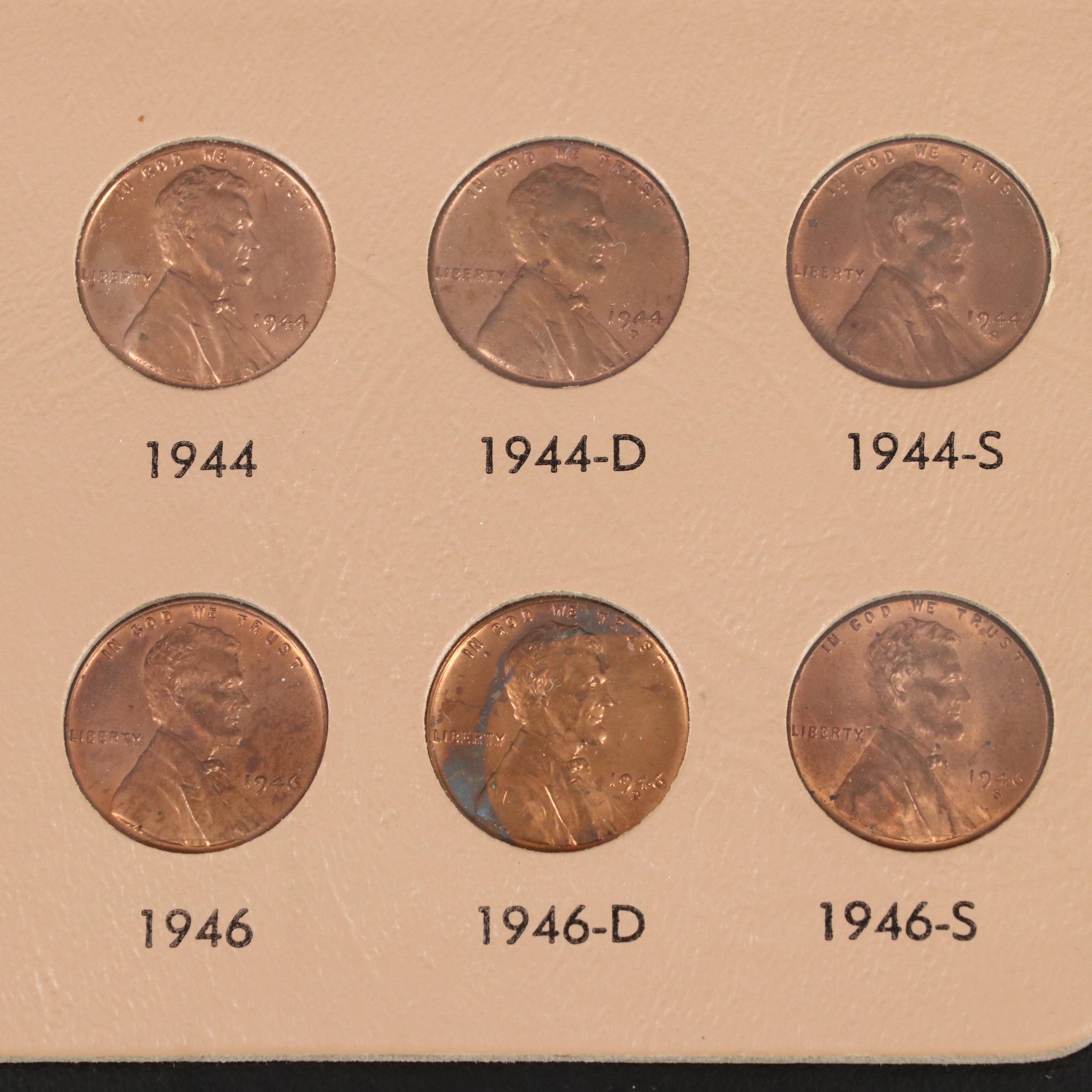 Partial Collection of One Hundred-Twelve Different Lincoln Cents From 1935-1981