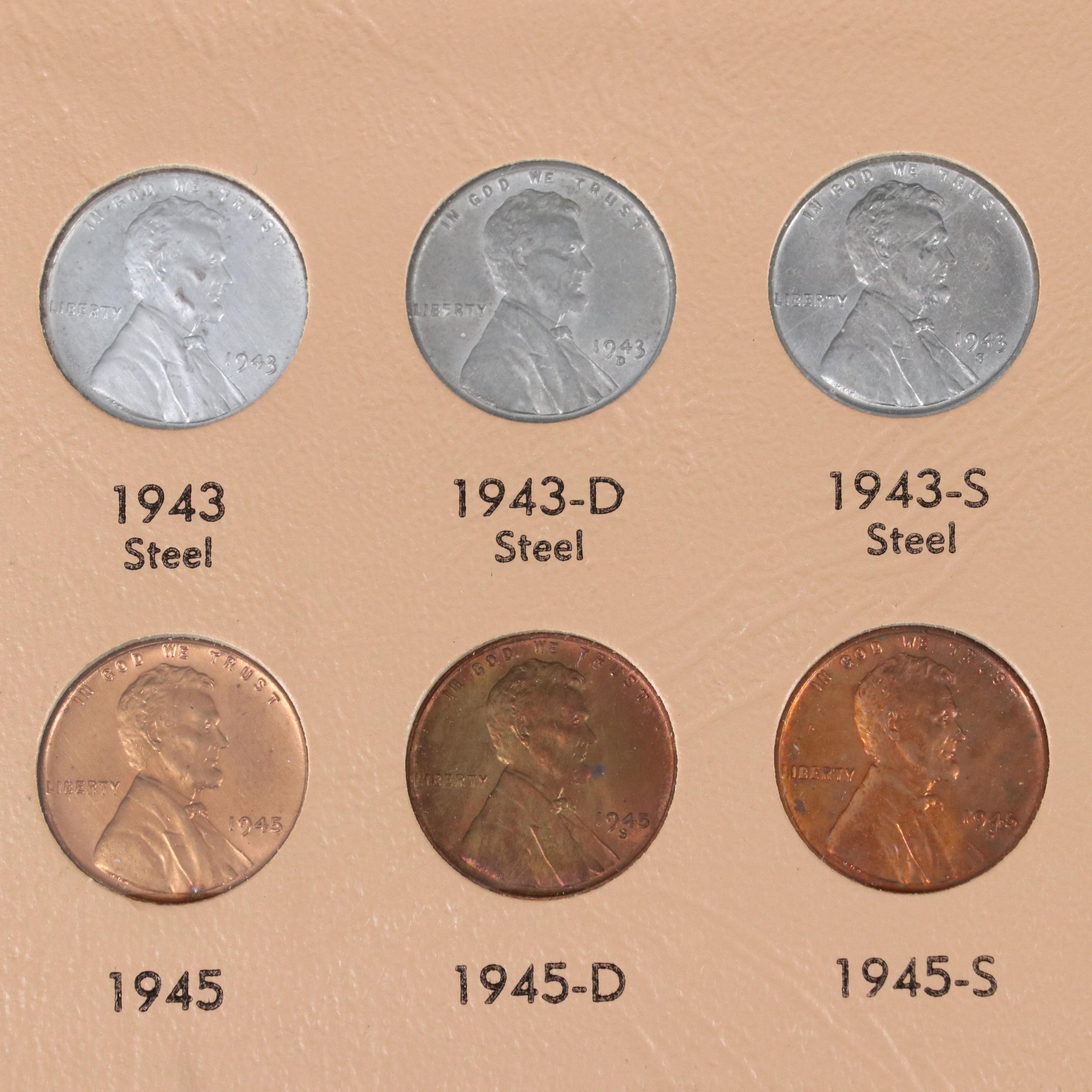 Partial Collection of One Hundred-Twelve Different Lincoln Cents From 1935-1981