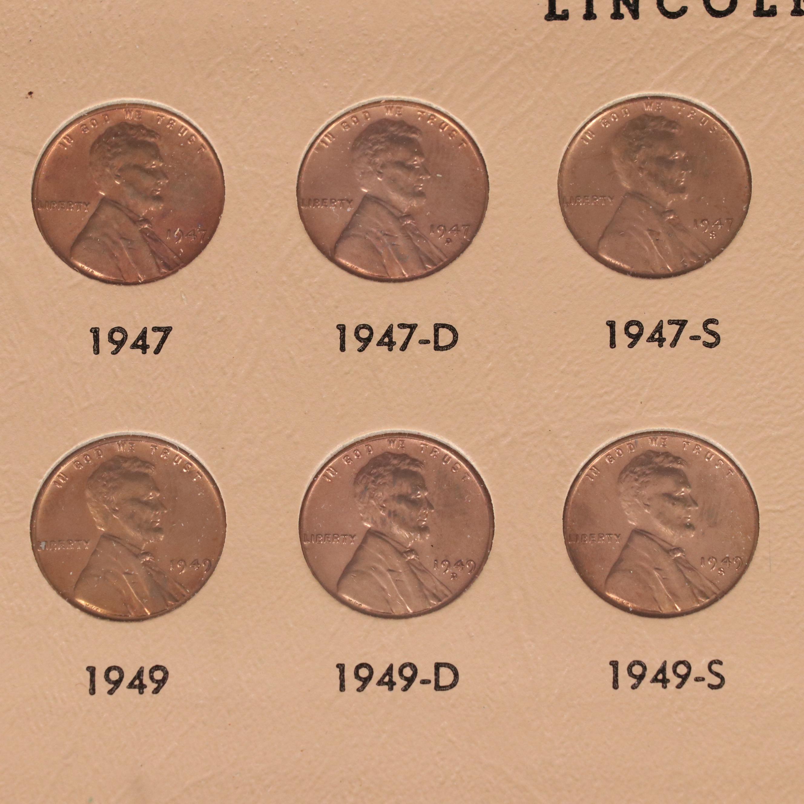 Partial Collection of One Hundred-Twelve Different Lincoln Cents From 1935-1981