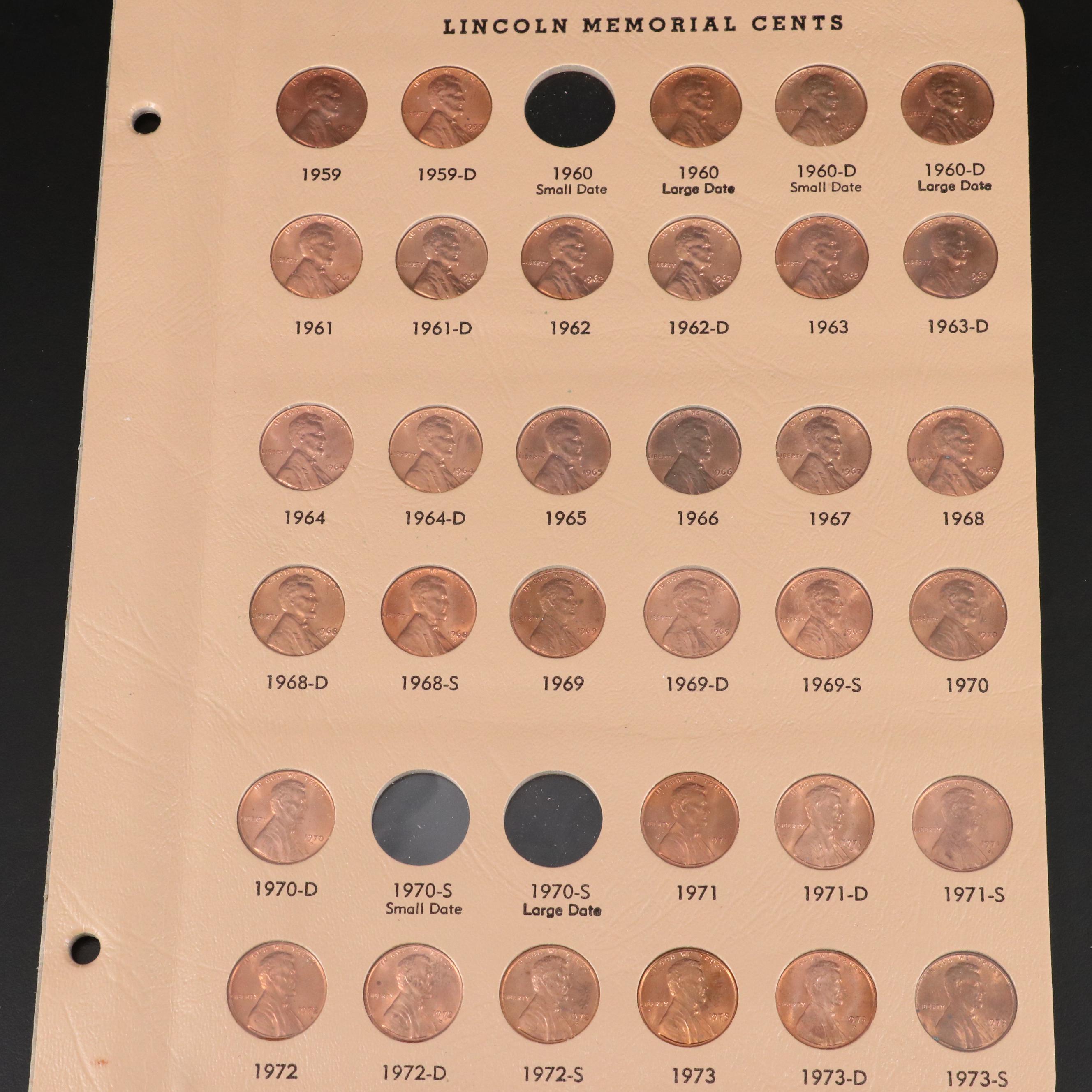Partial Collection of One Hundred-Twelve Different Lincoln Cents From 1935-1981
