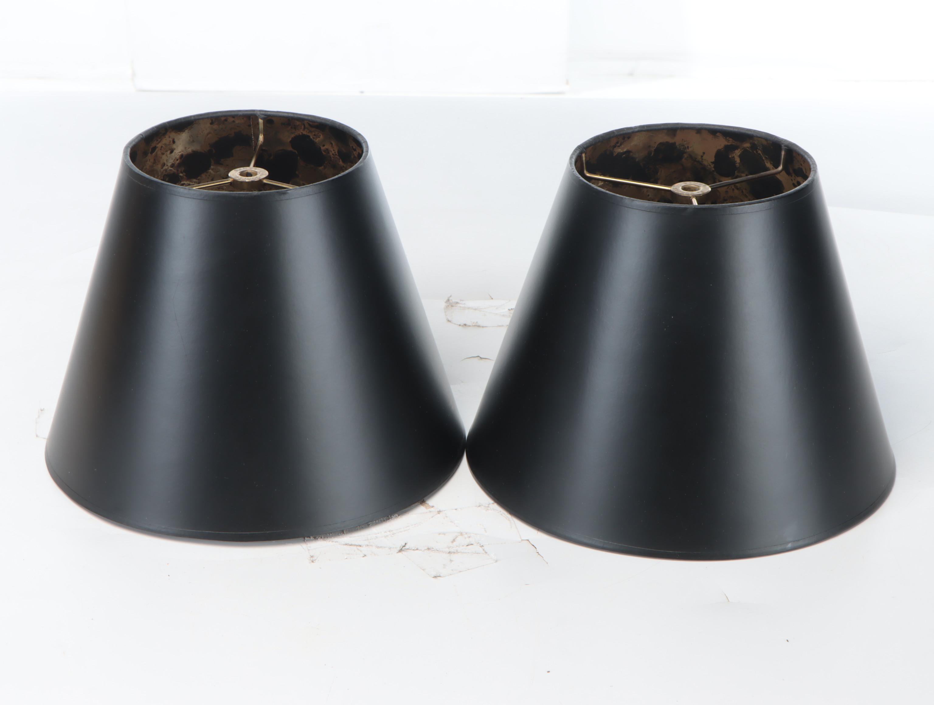 Frederick Cooper Brass Candlestick Buffet Lamp Pair, Late 20th Century