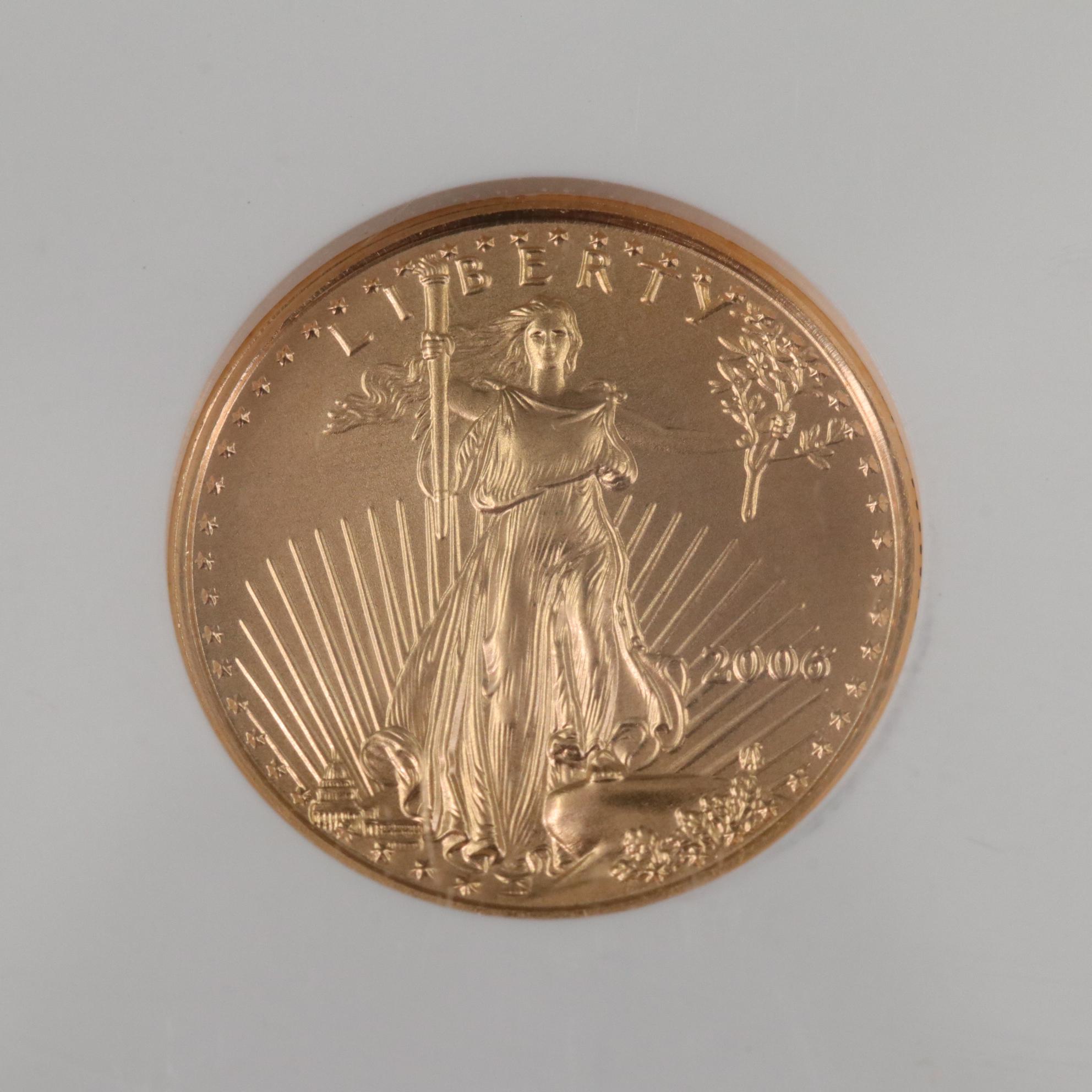 NGC Graded MS70 2006 $5 Gold Eagle Bullion Coin