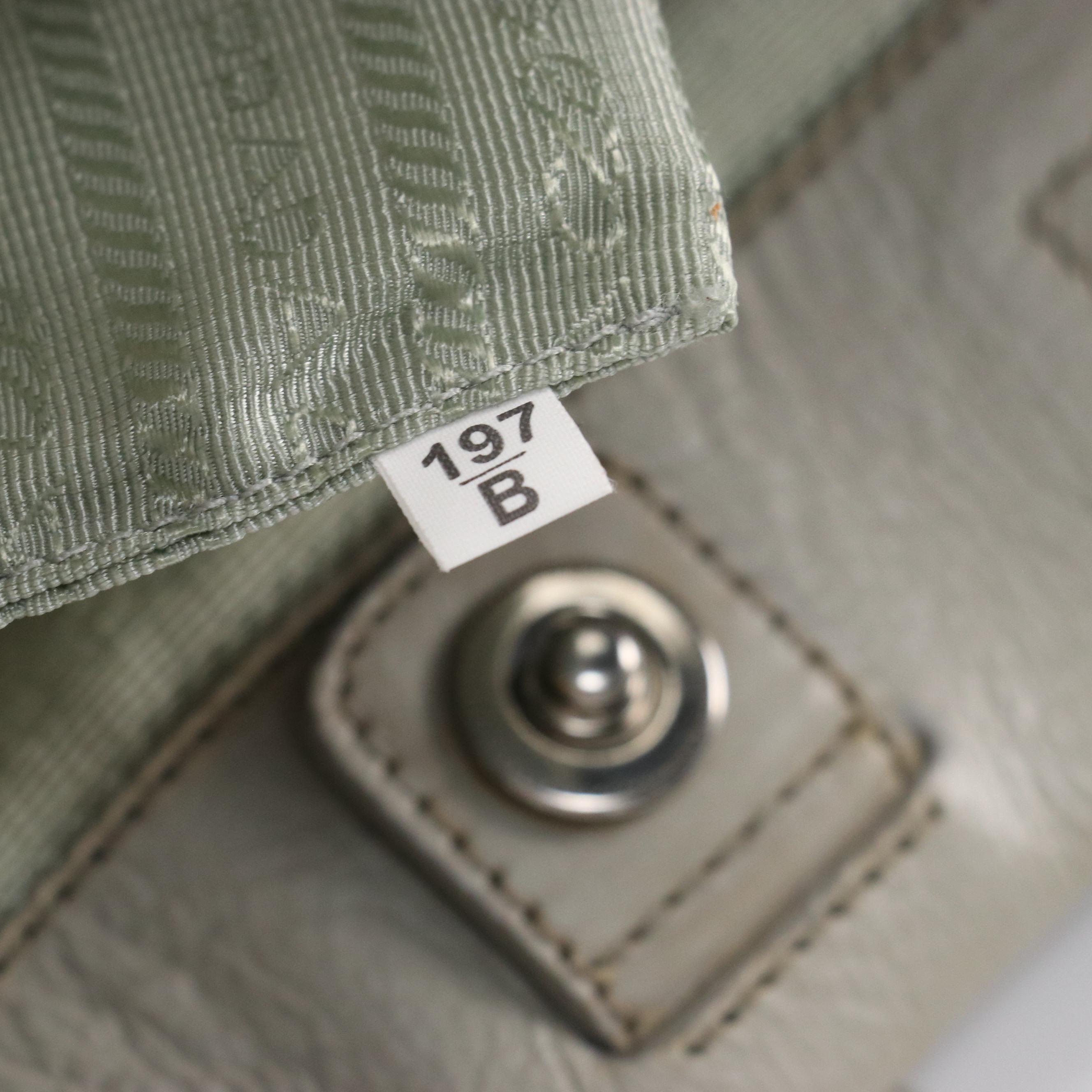 Prada Two-Way Bow Shopper Tote in Grey Calfskin Leather