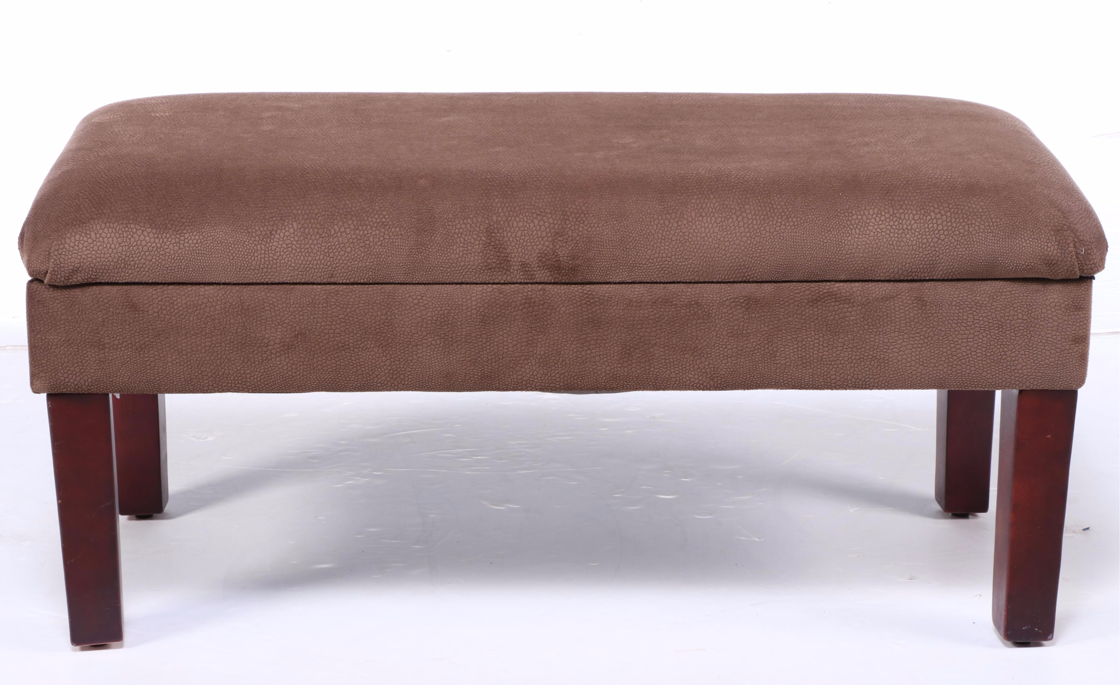 Contemporary Lift-Seat Storage Bench