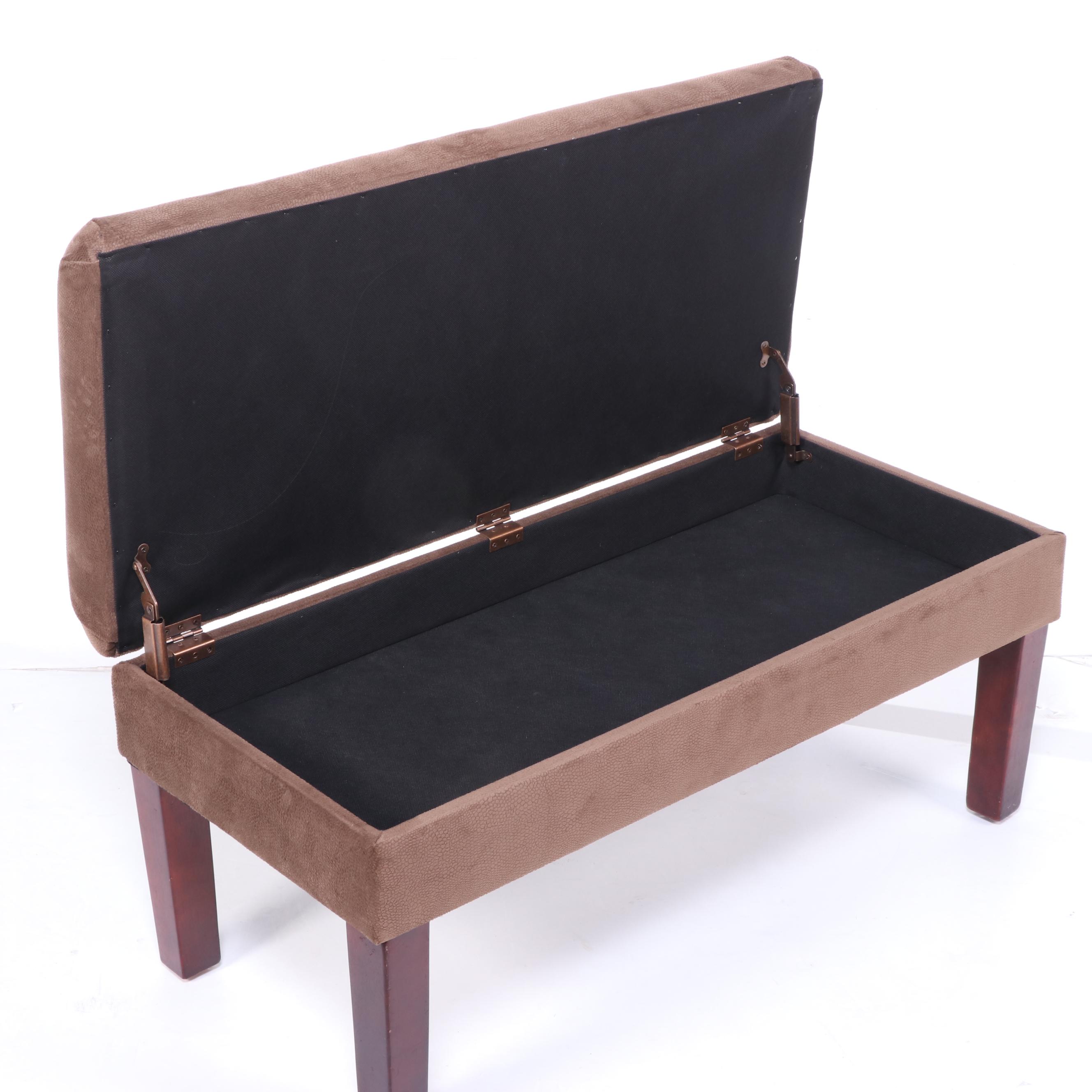 Contemporary Lift-Seat Storage Bench