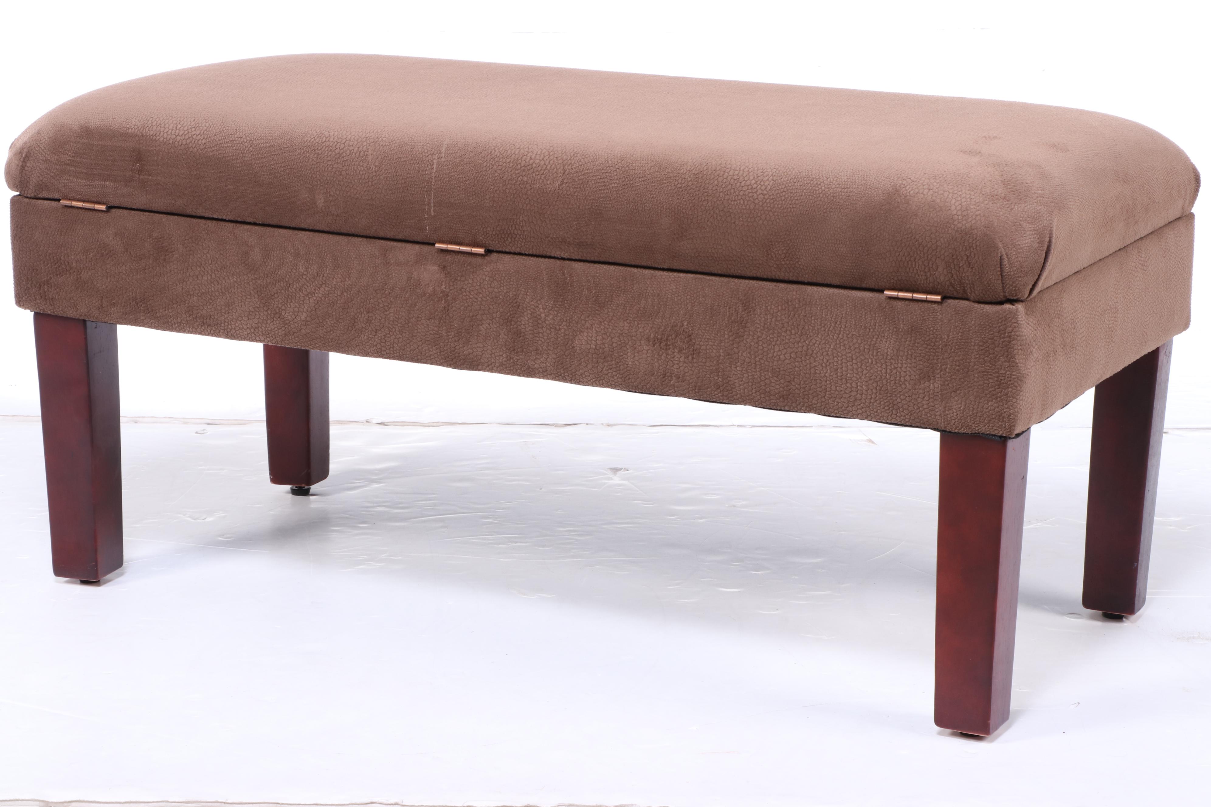 Contemporary Lift-Seat Storage Bench