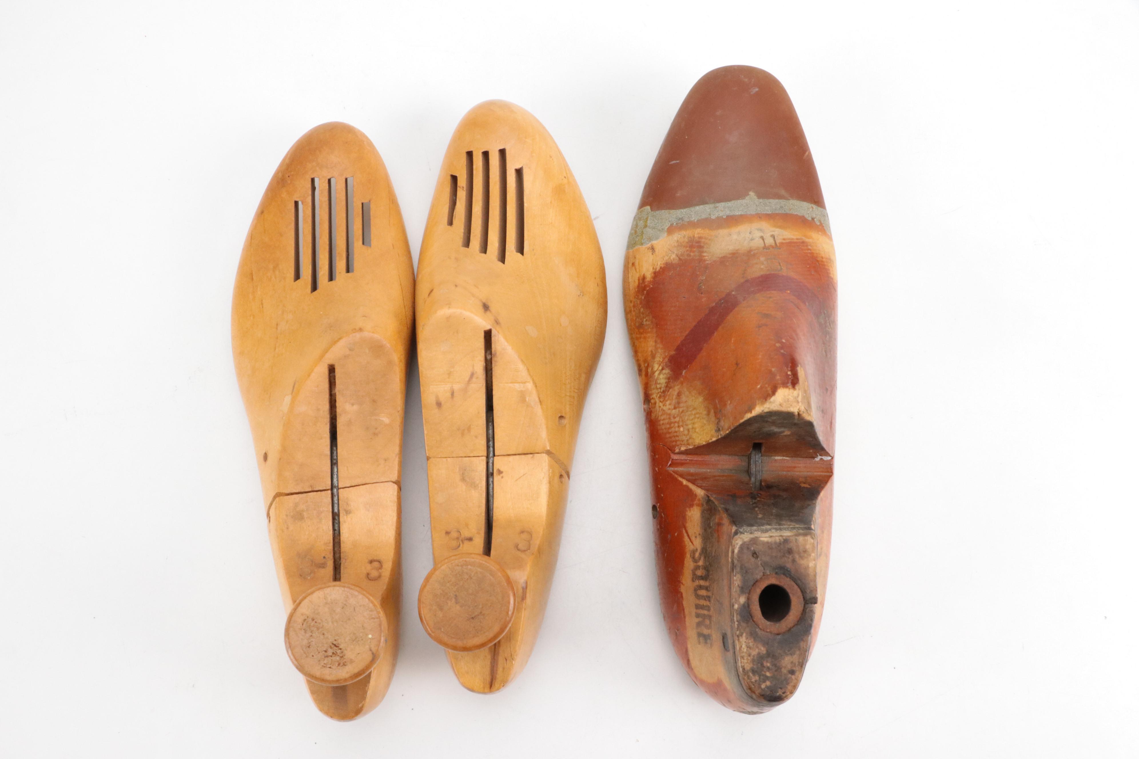 Roatan Parquetry Wood Centerpiece Bowl with Shoe Stretchers, Metal Bound Boxes