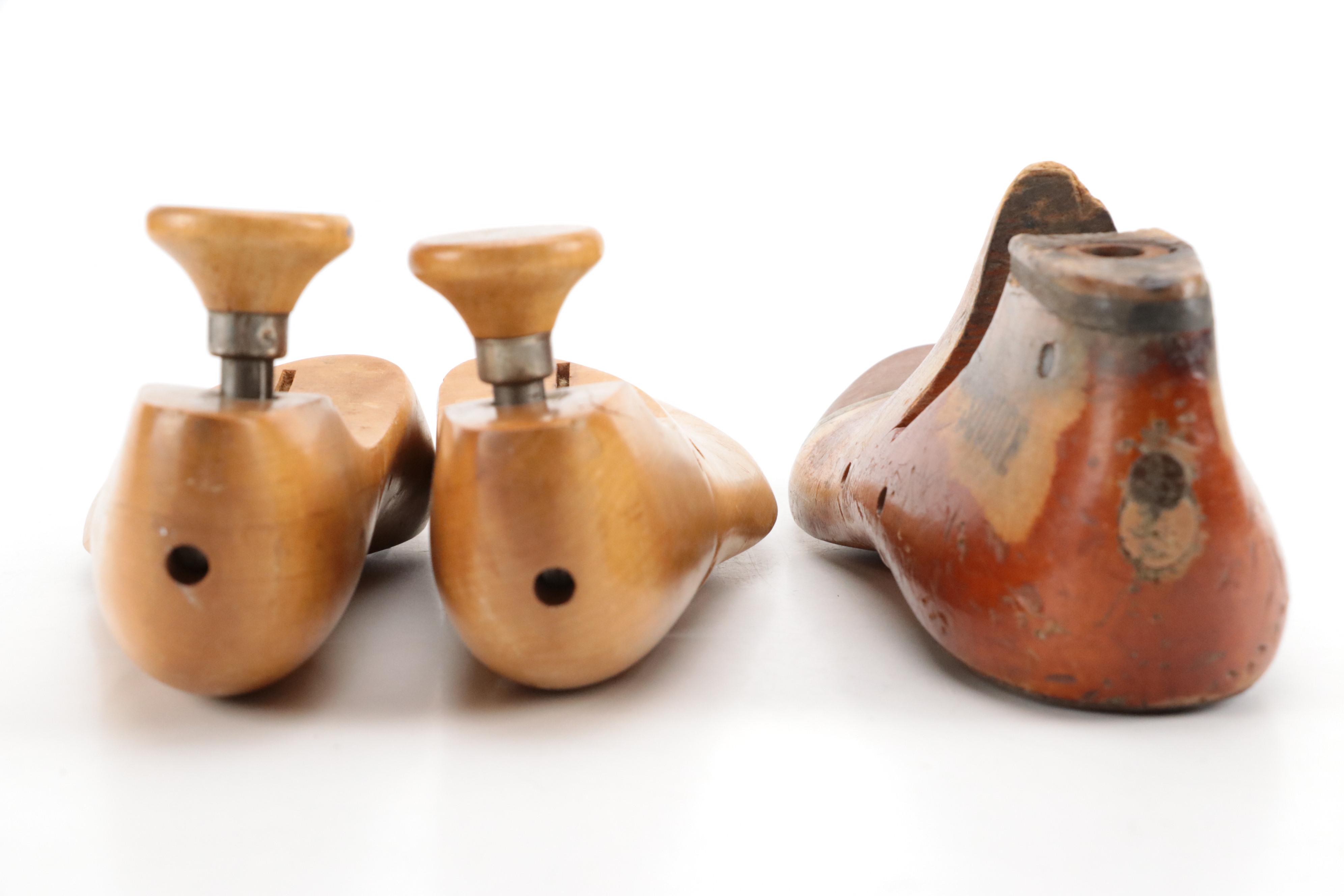 Roatan Parquetry Wood Centerpiece Bowl with Shoe Stretchers, Metal Bound Boxes