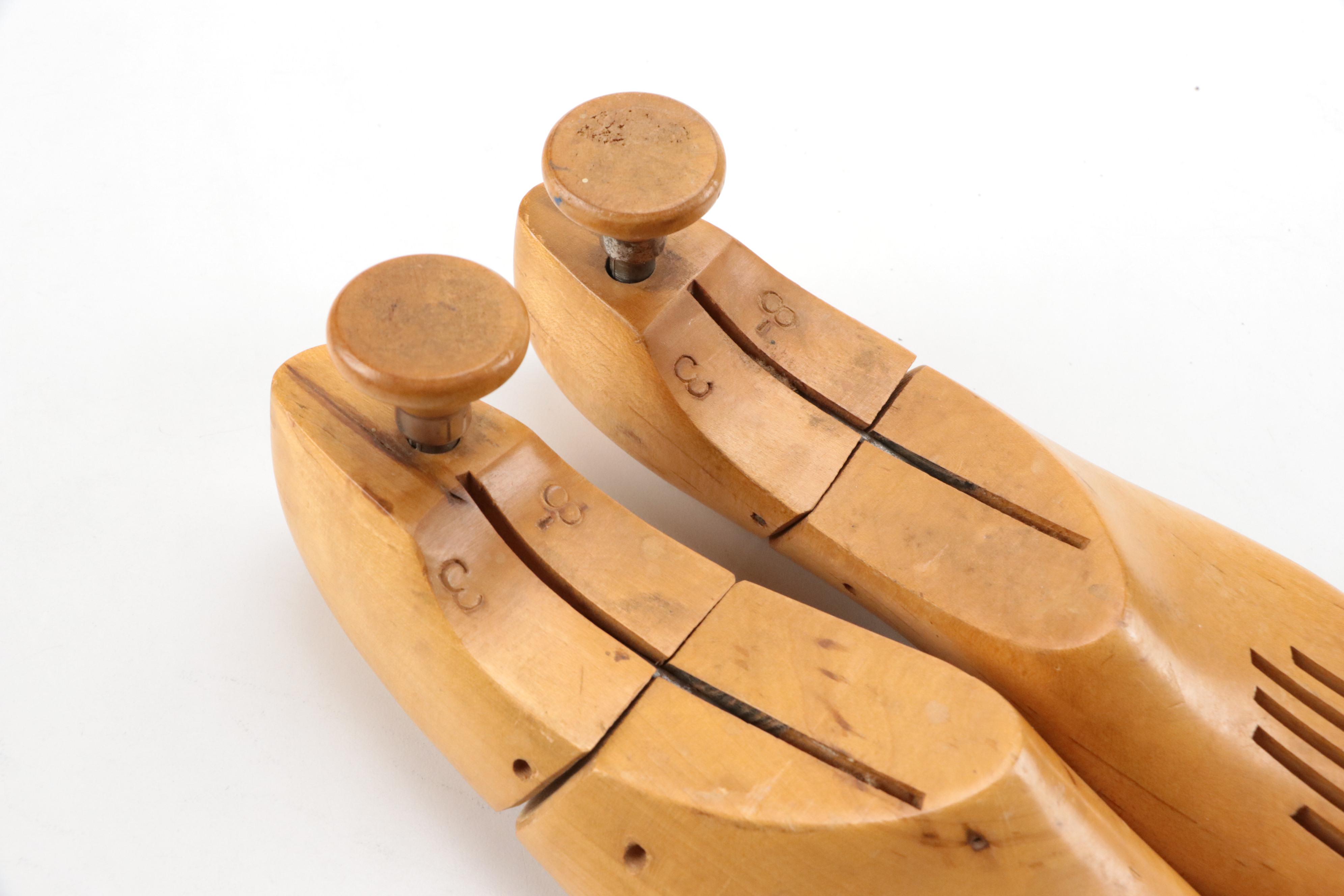 Roatan Parquetry Wood Centerpiece Bowl with Shoe Stretchers, Metal Bound Boxes