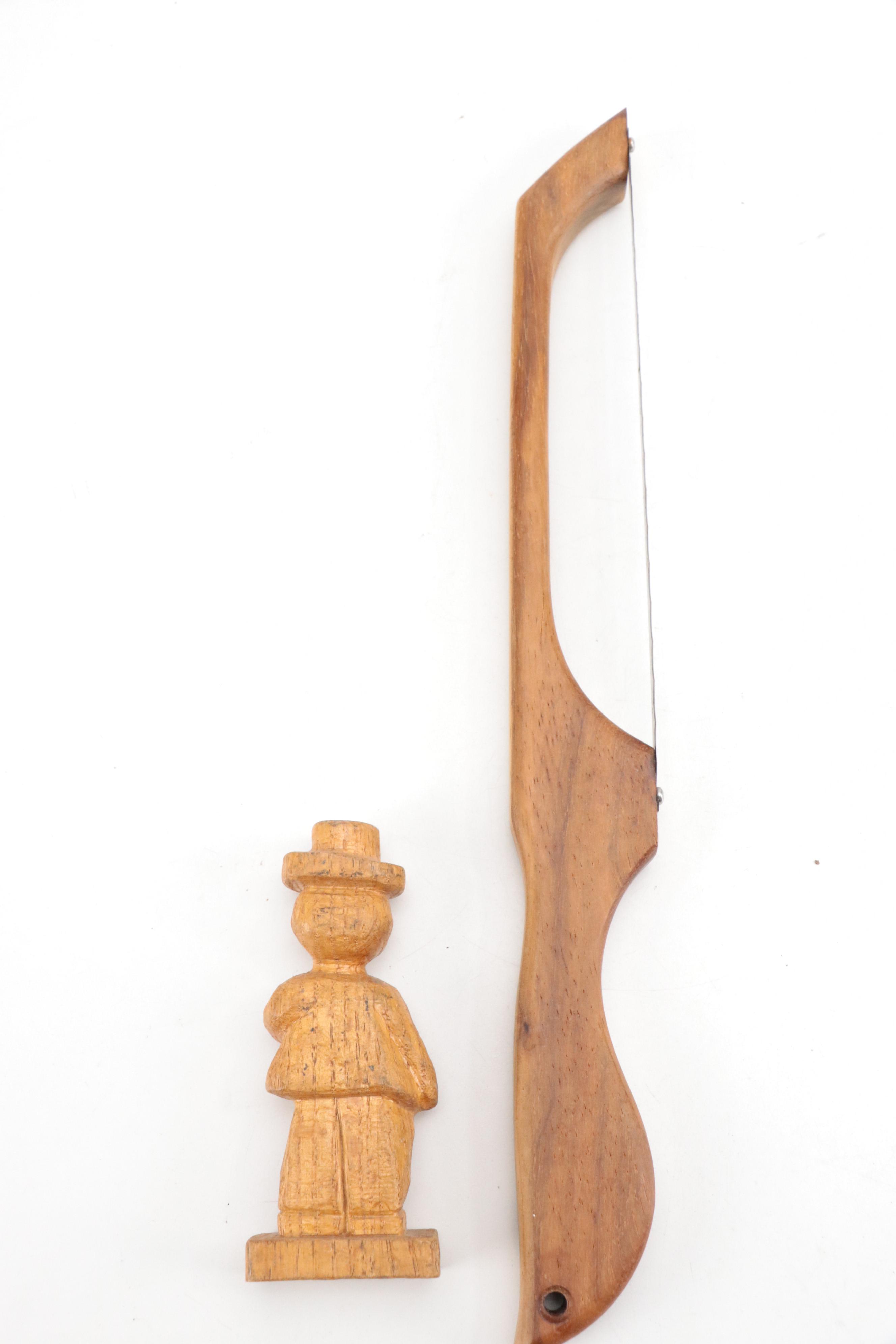 Roatan Parquetry Wood Centerpiece Bowl with Shoe Stretchers, Metal Bound Boxes