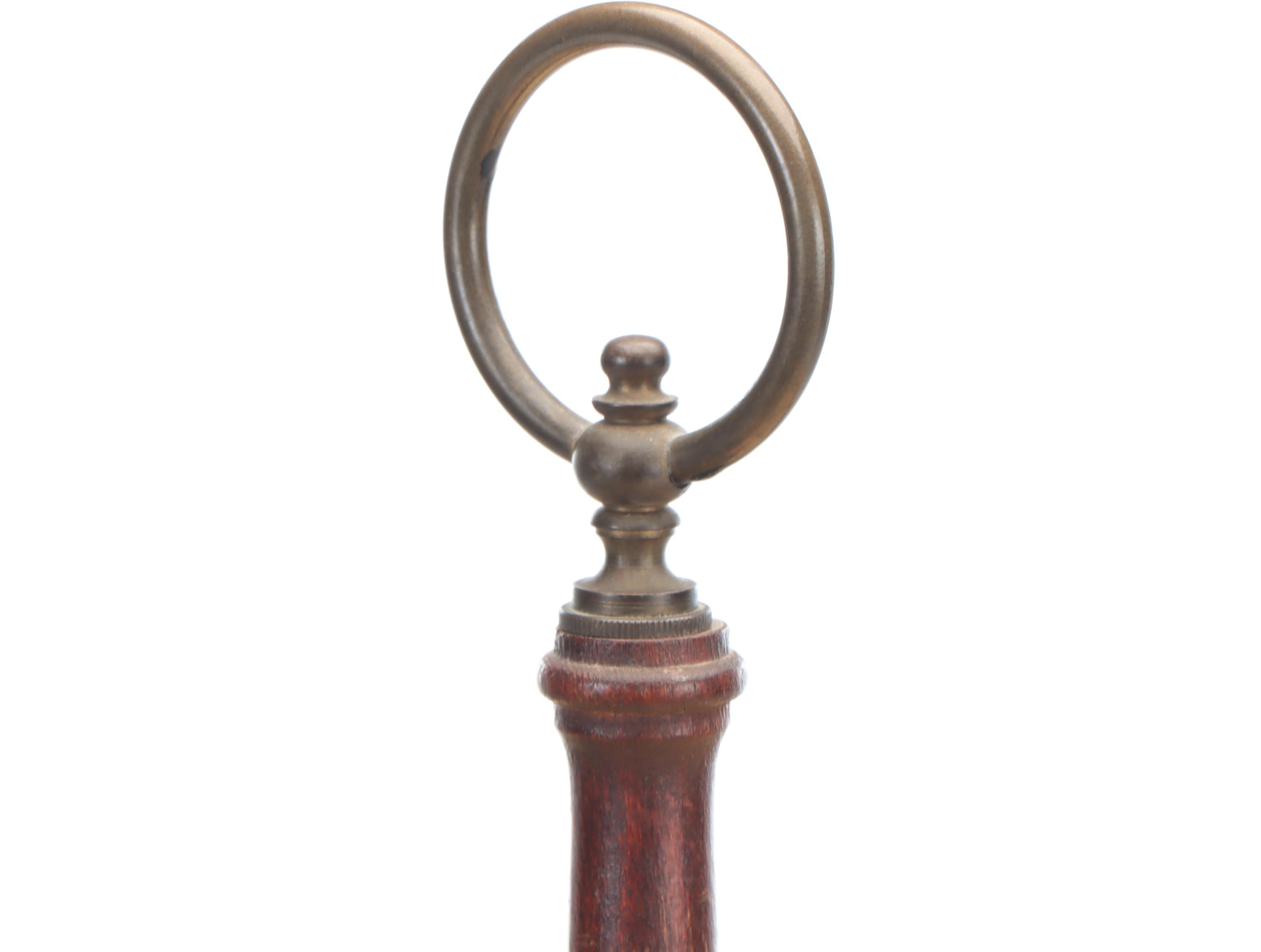 American Colonial Style Wood and Brass Two-Tier Dumbwaiter, Mid-20th Century