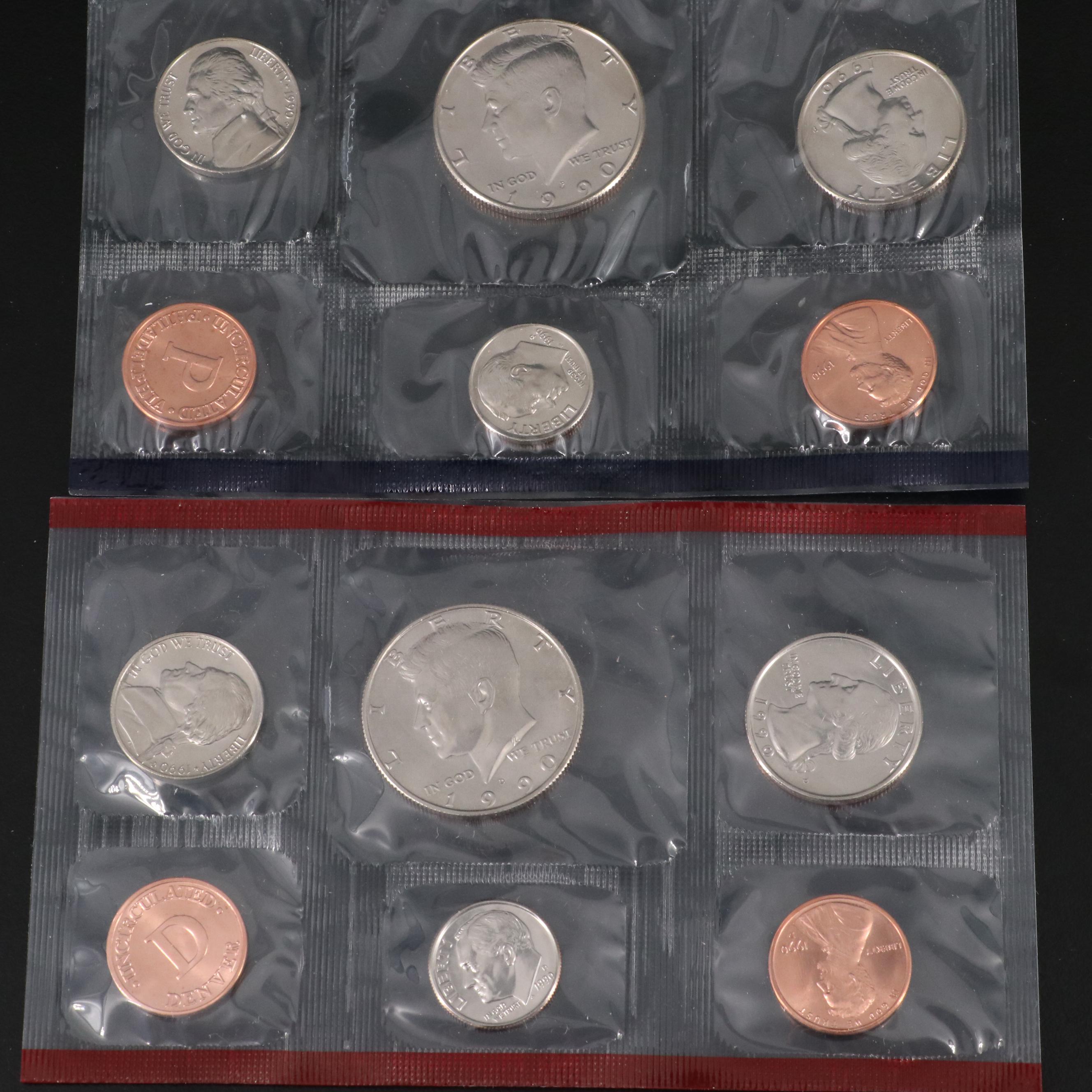 Collection of Twenty-Six Different U.S. Mint Sets 1968-1995 Complete