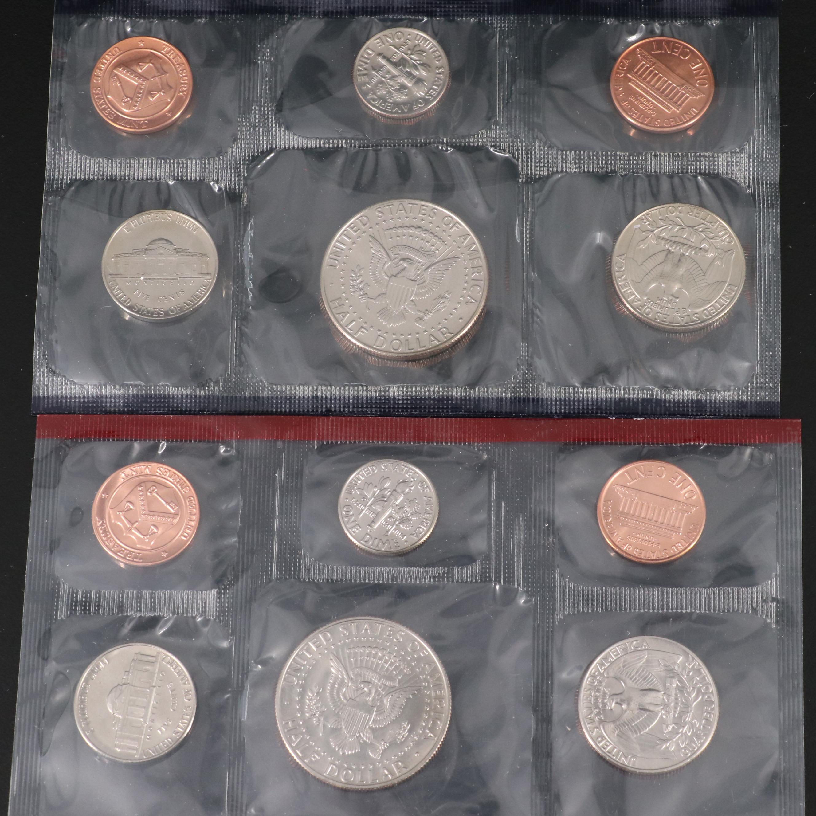 Collection of Twenty-Six Different U.S. Mint Sets 1968-1995 Complete