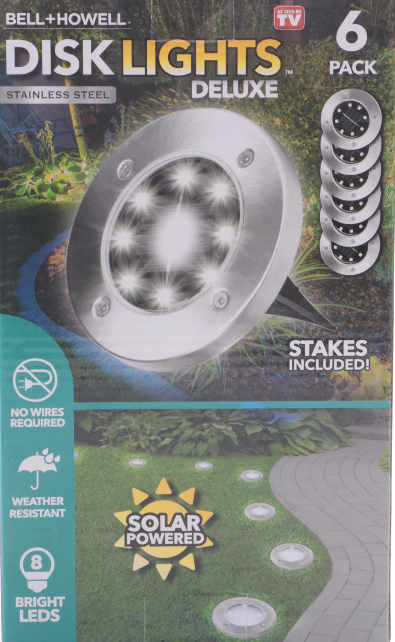 Bell+Howell Solar Powered Disk Lights