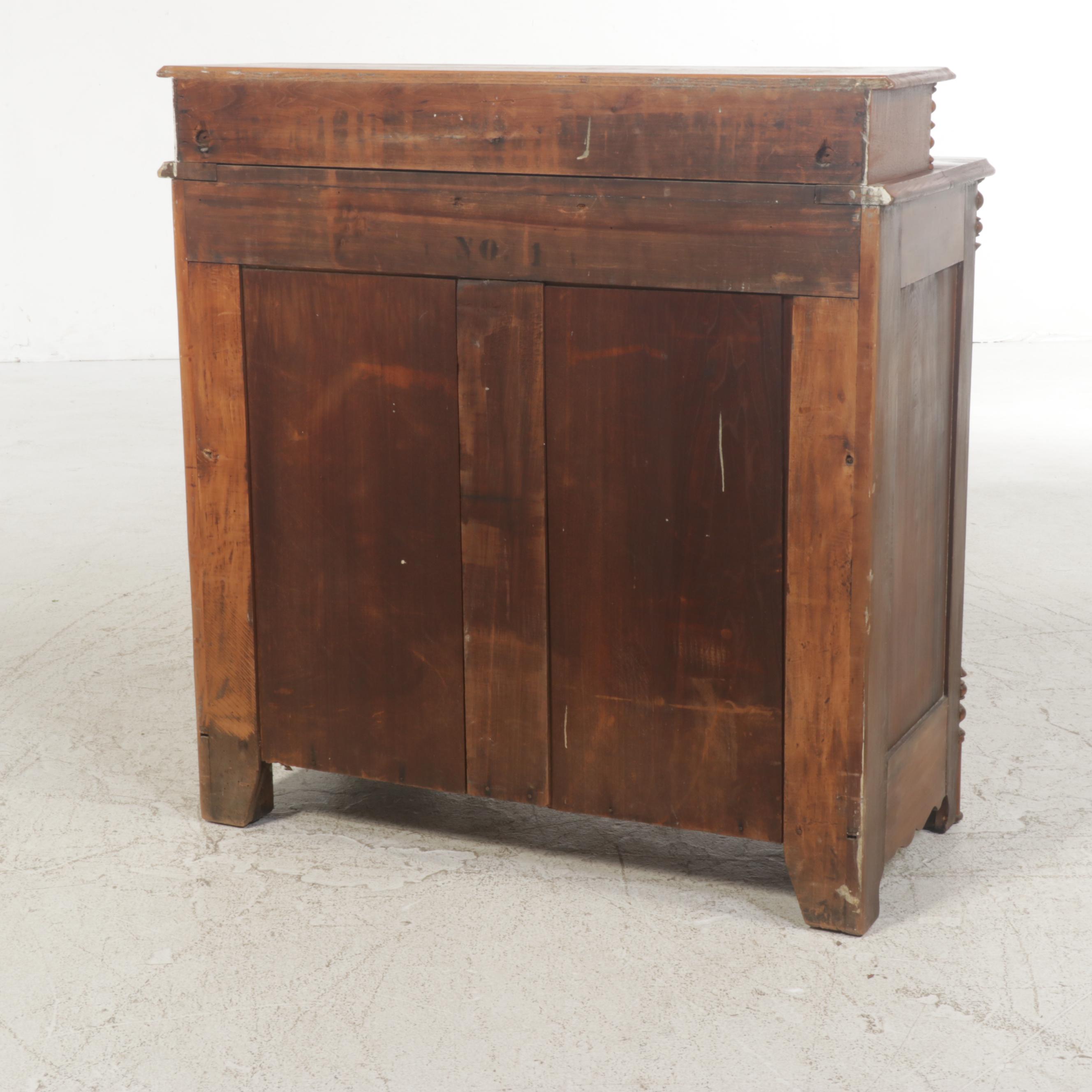 Victorian Oak and Poplar Five-Drawer Decktop Chest, Late 19th Century