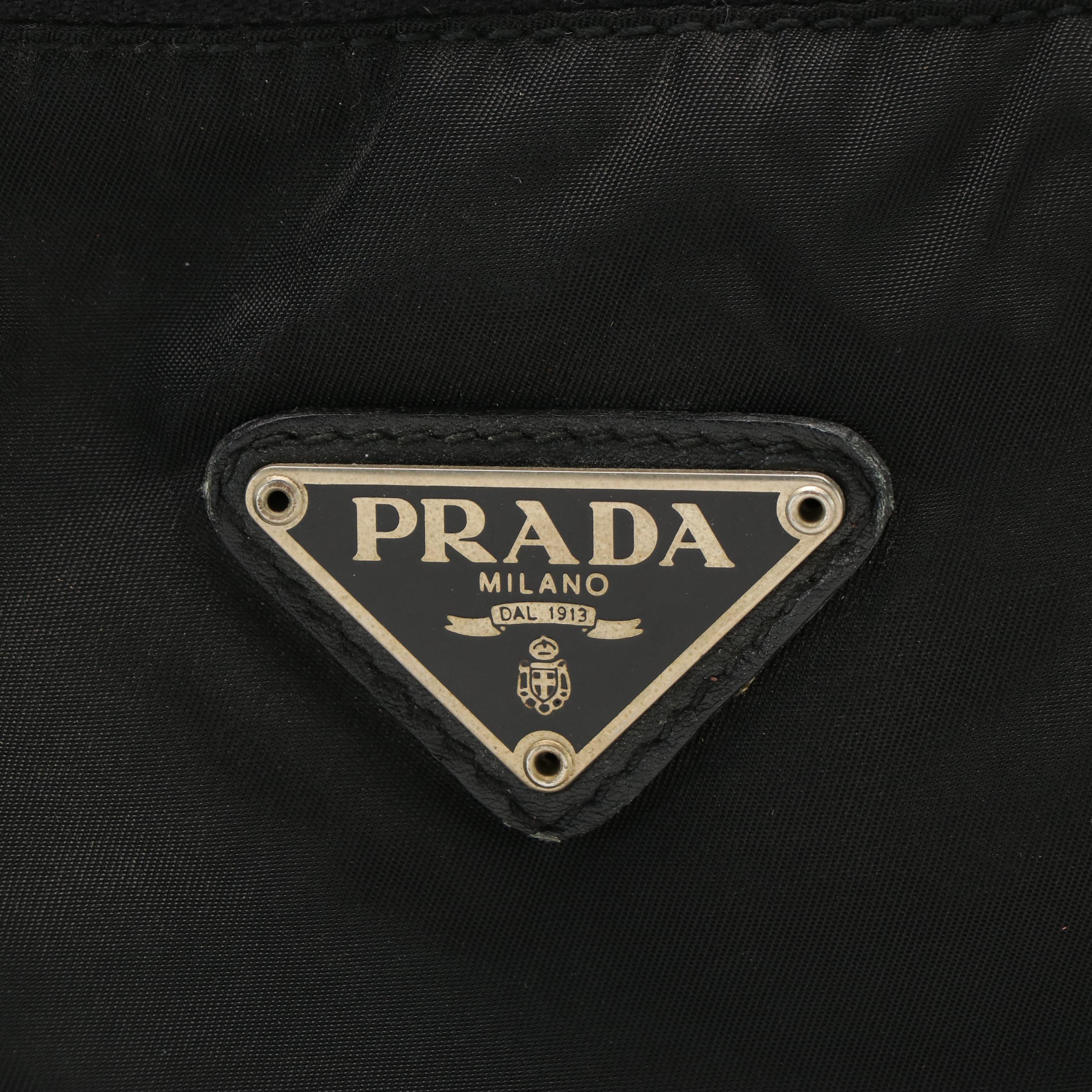 Prada Rolling Duffle Bag in Black Tessuto Nylon