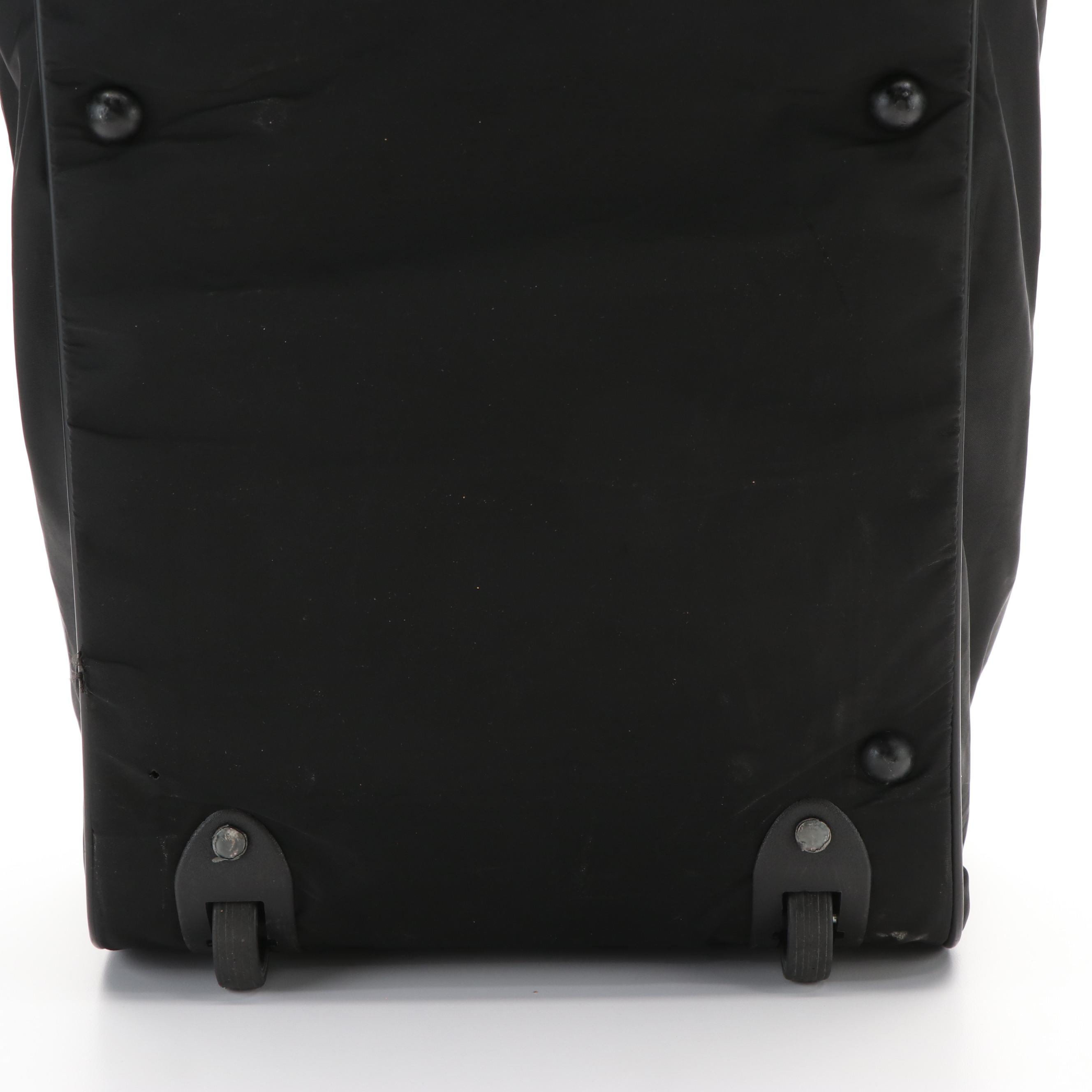 Prada Rolling Duffle Bag in Black Tessuto Nylon