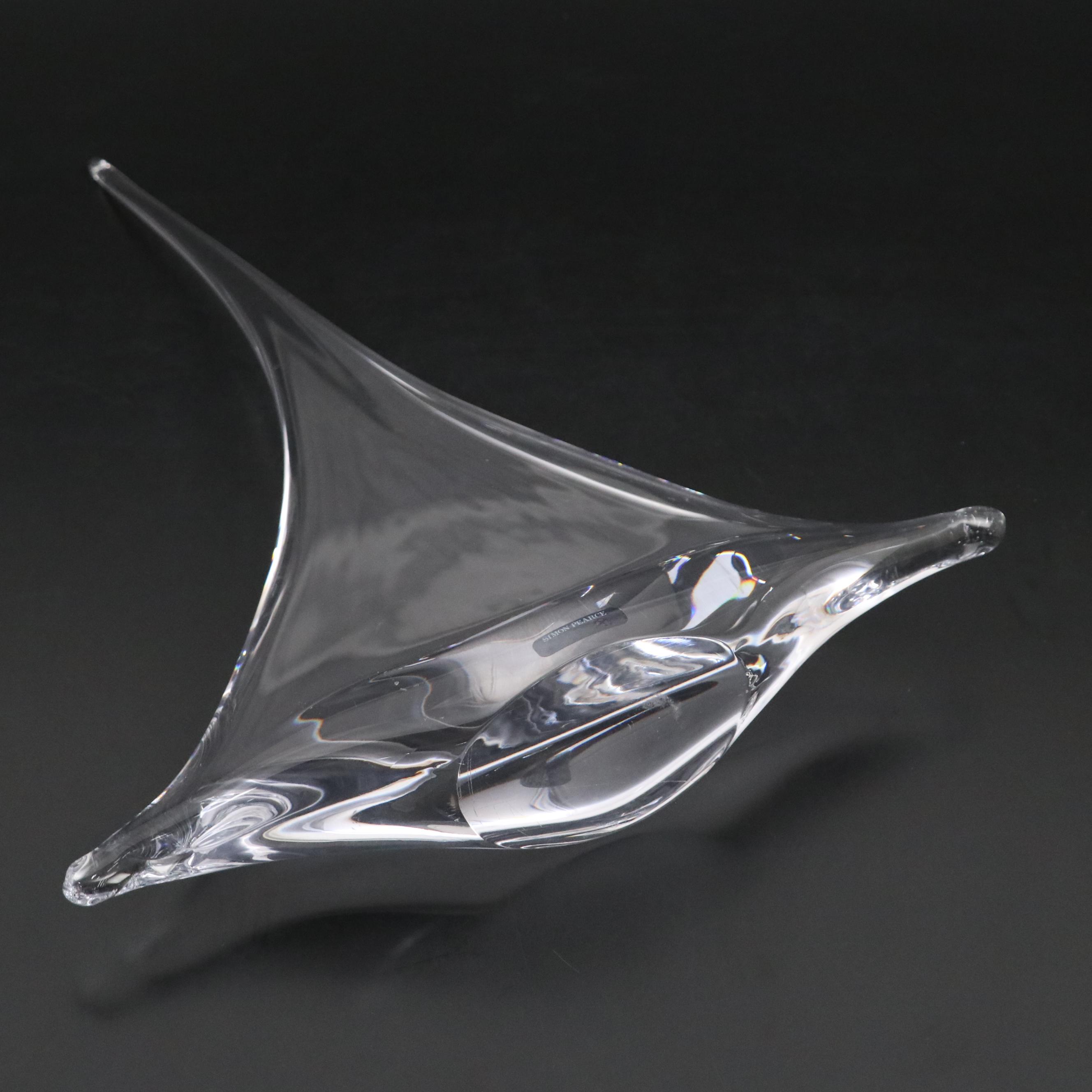 Simon Pearce Crystal Sailboat