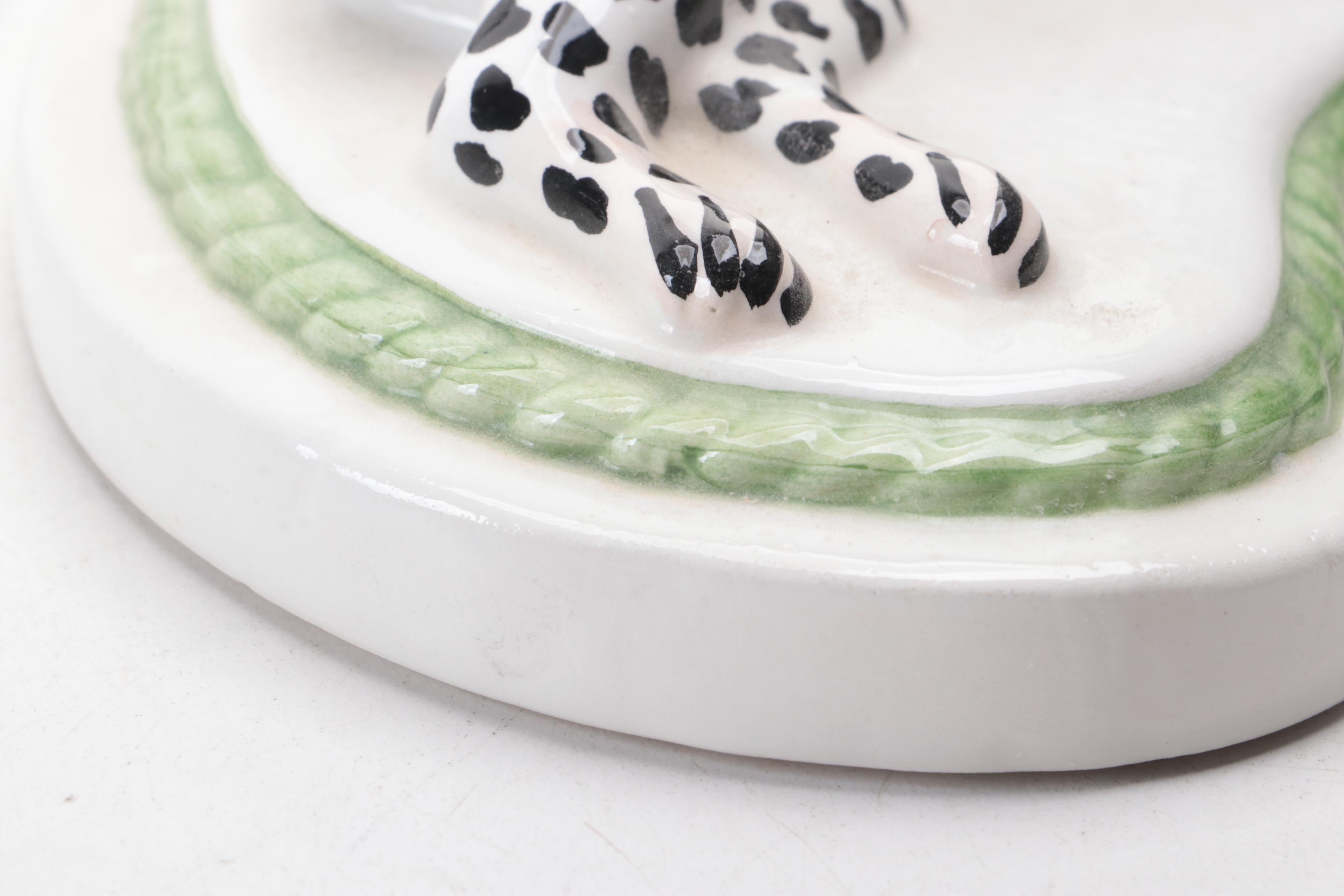 Italian Mold-Cast Ceramic Cheetah Figurines