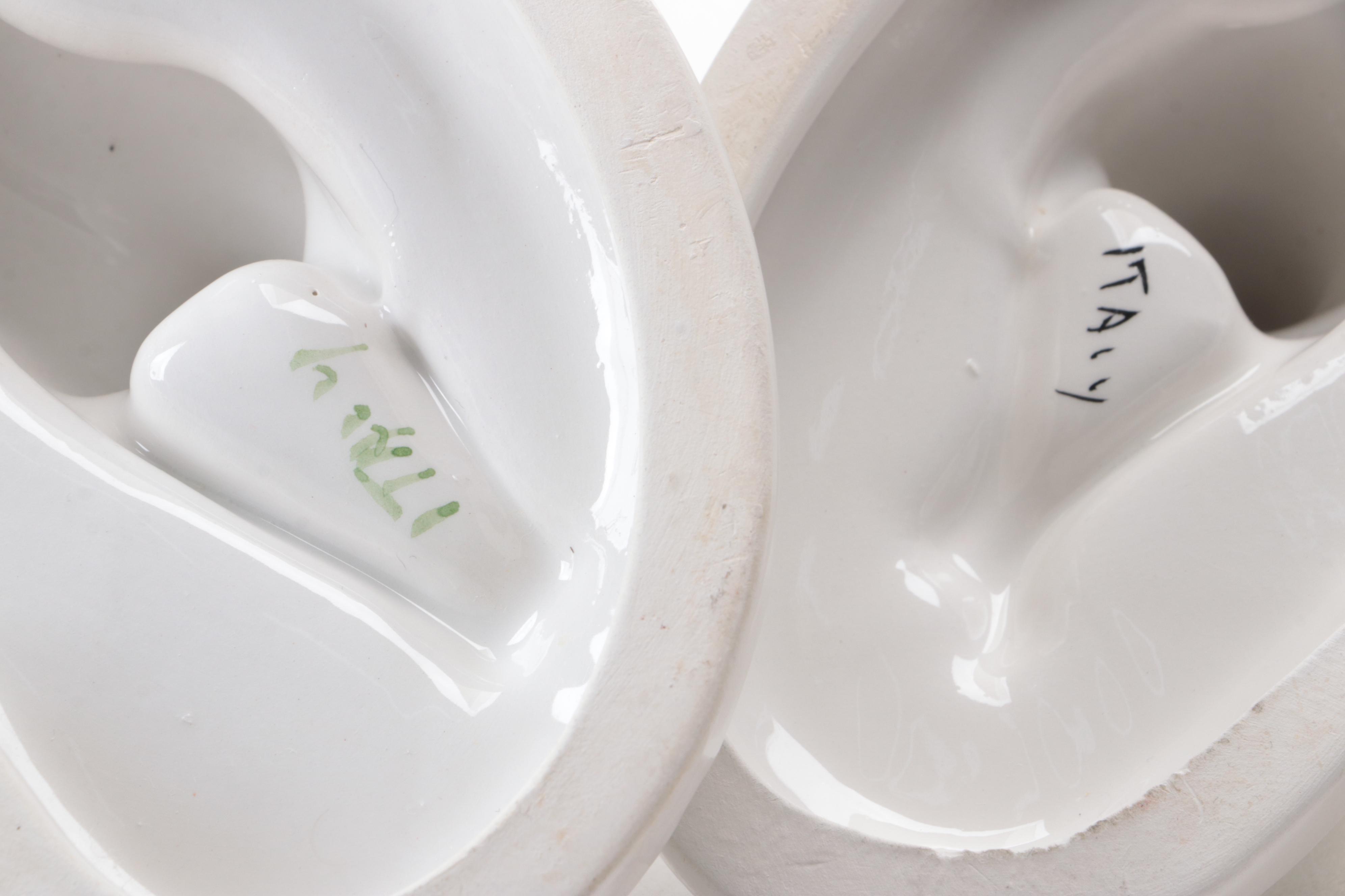 Italian Mold-Cast Ceramic Cheetah Figurines