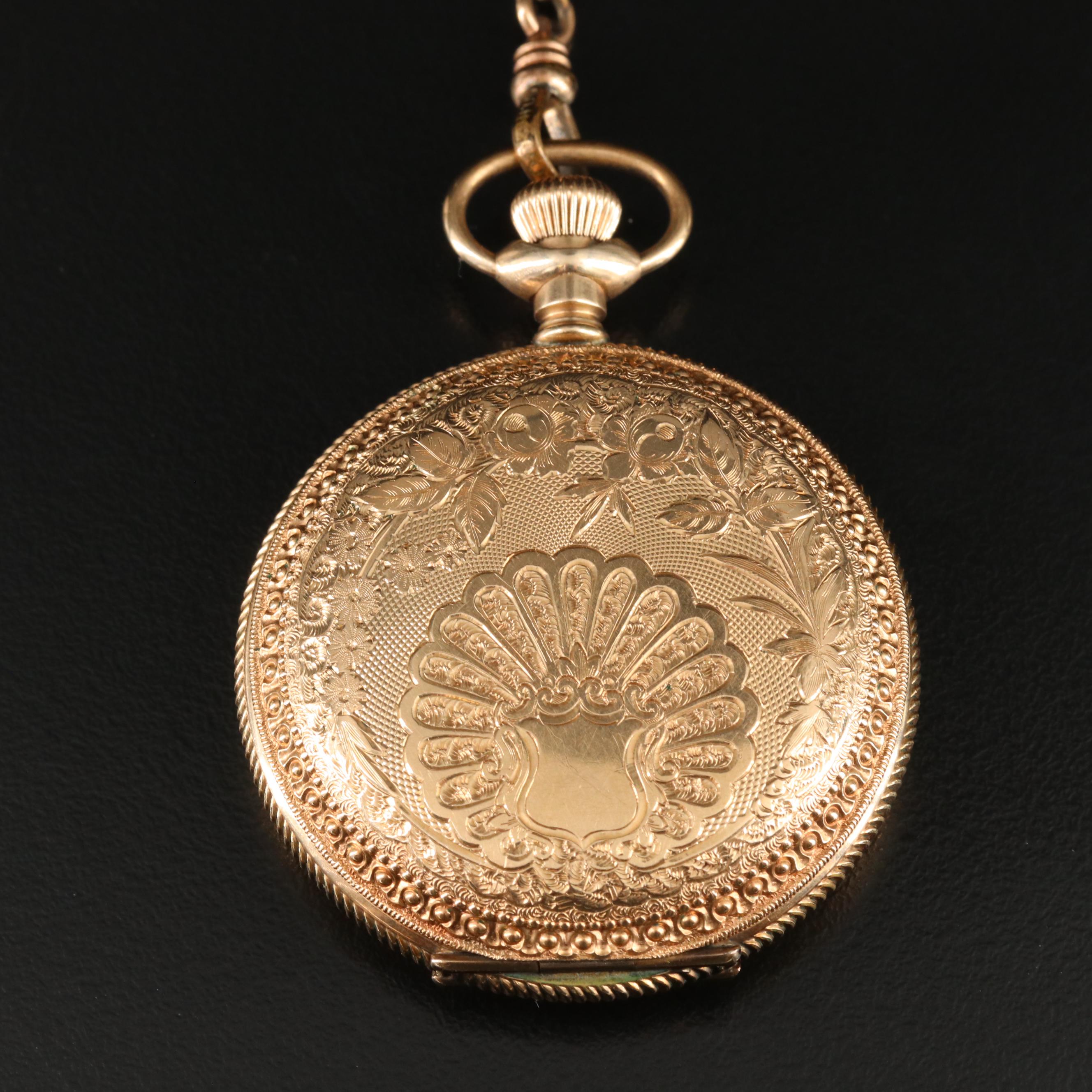 1898 Elgin Gold-Filled Hunting Case Pocket Watch