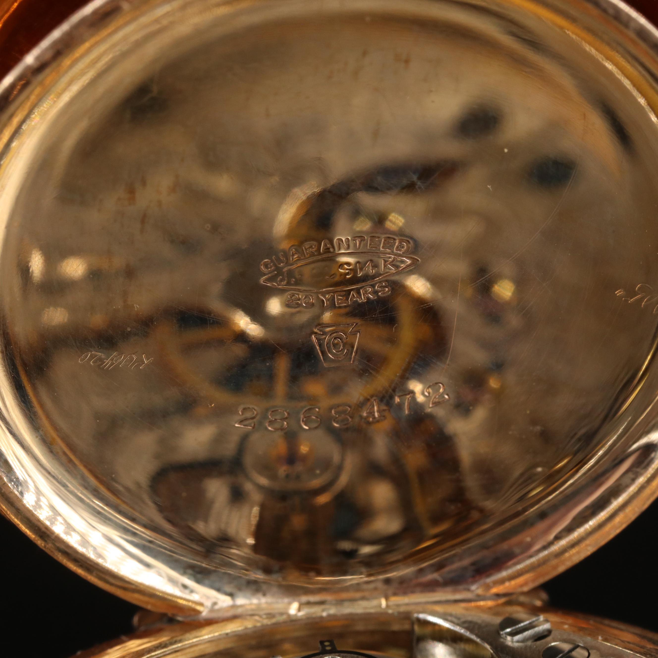 1898 Elgin Gold-Filled Hunting Case Pocket Watch