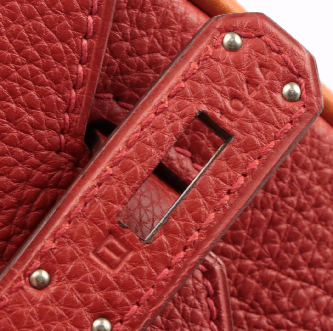 Hermès Birkin 35 Satchel in Rouge Vif Fjord Leather