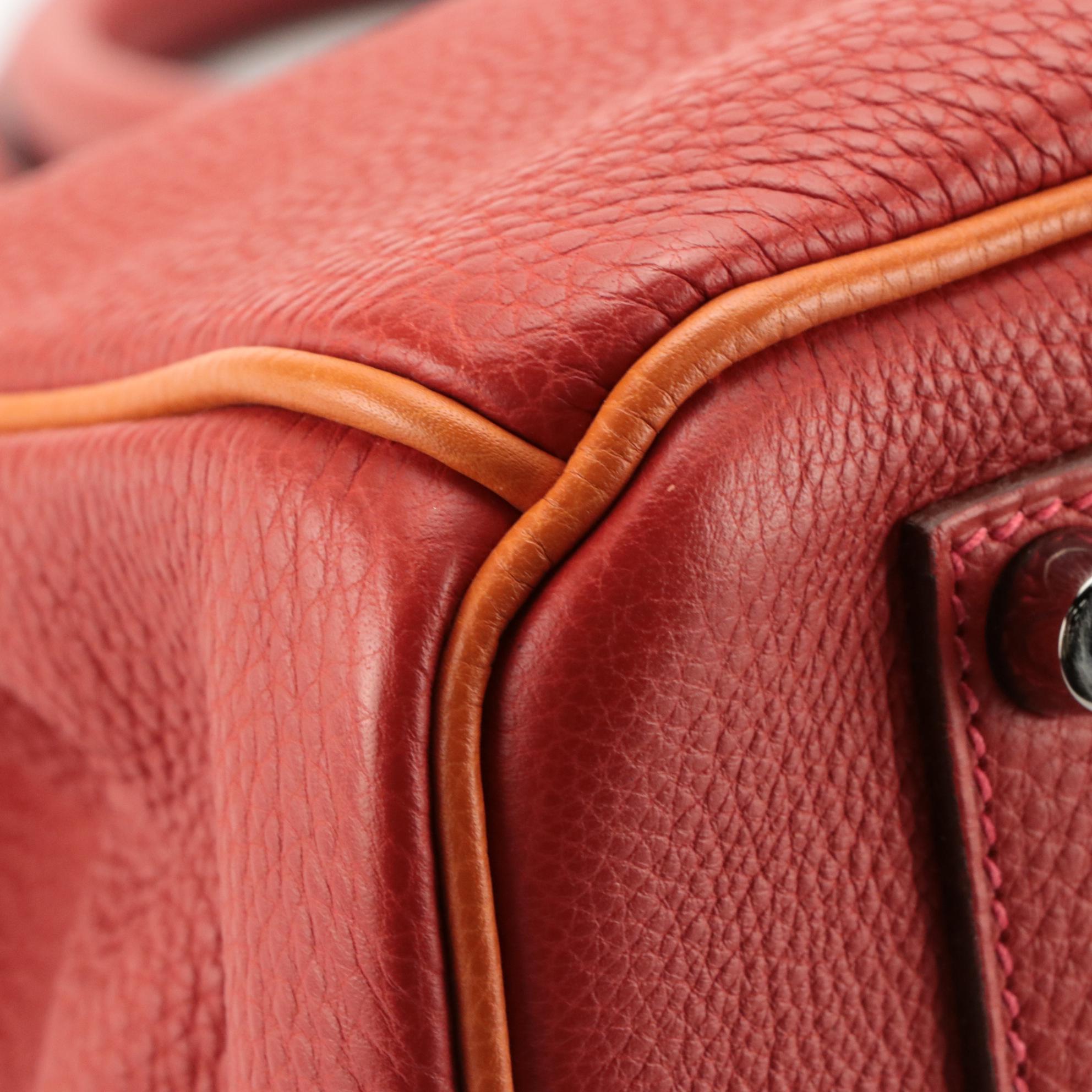 Hermès Birkin 35 Satchel in Rouge Vif Fjord Leather