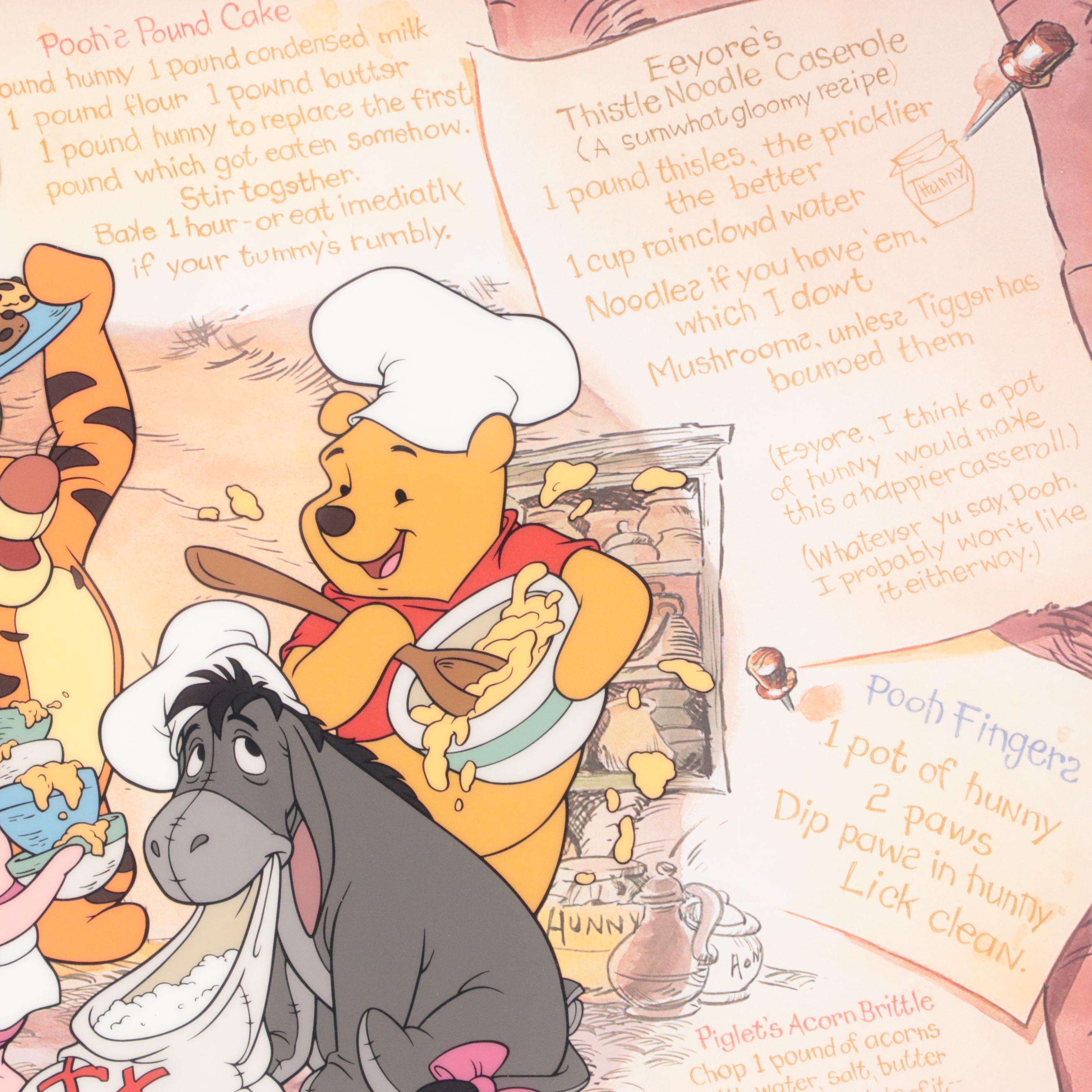 Disney Winnie the Pooh, Tigger, Eeyore, and Piglet Sericel "Recipe for Fun"
