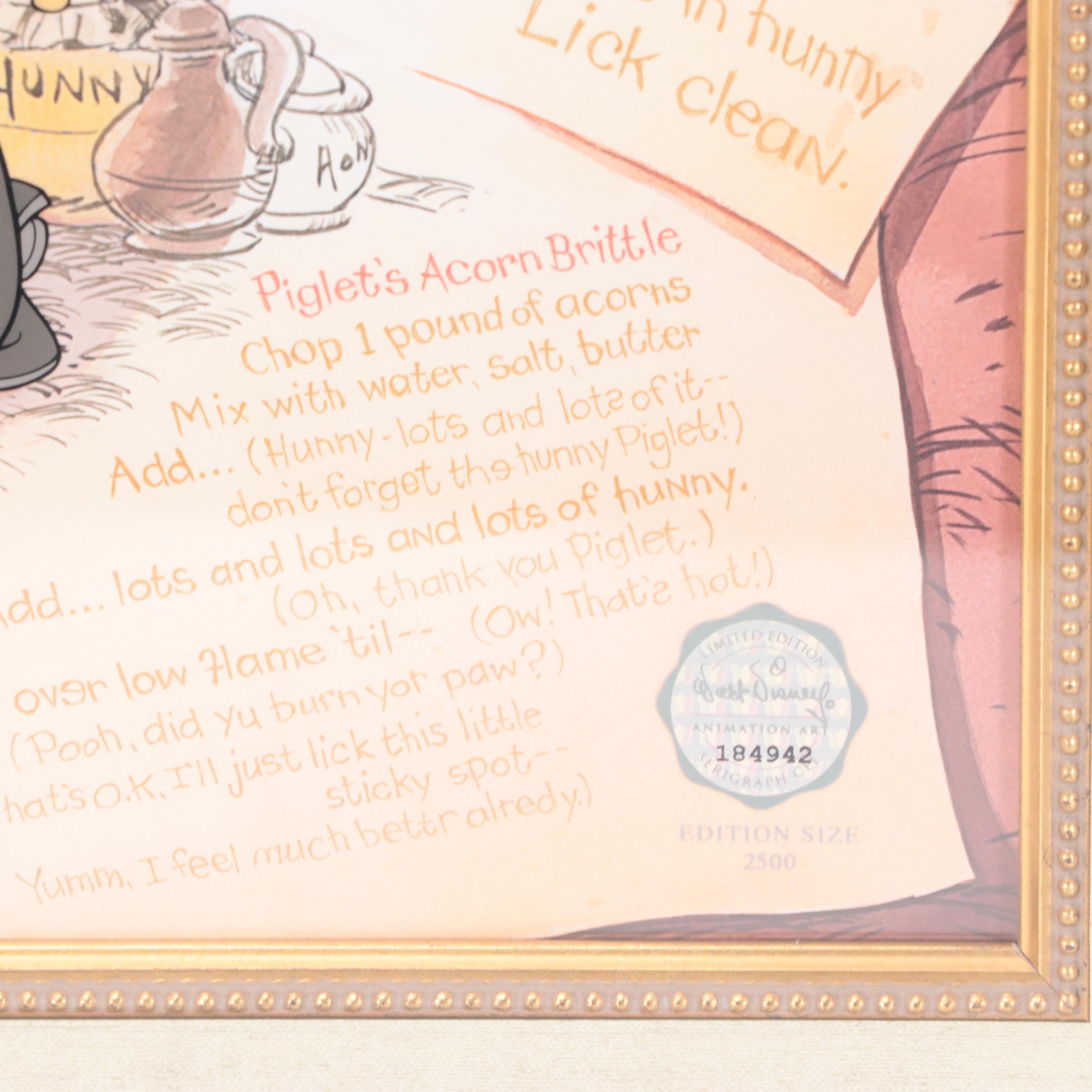 Disney Winnie the Pooh, Tigger, Eeyore, and Piglet Sericel "Recipe for Fun"