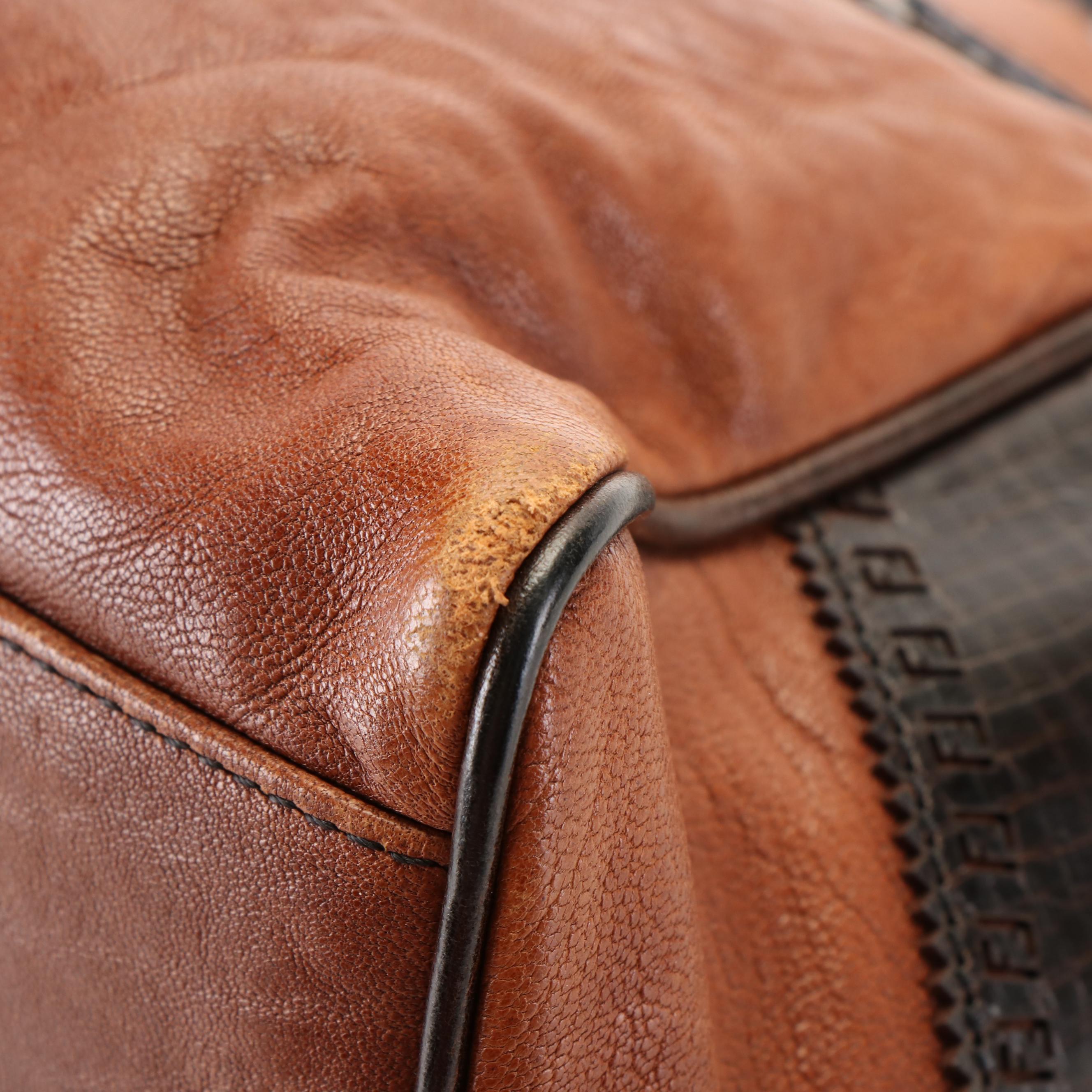 Fendi Du Jour Tote Bag in Brown Leather