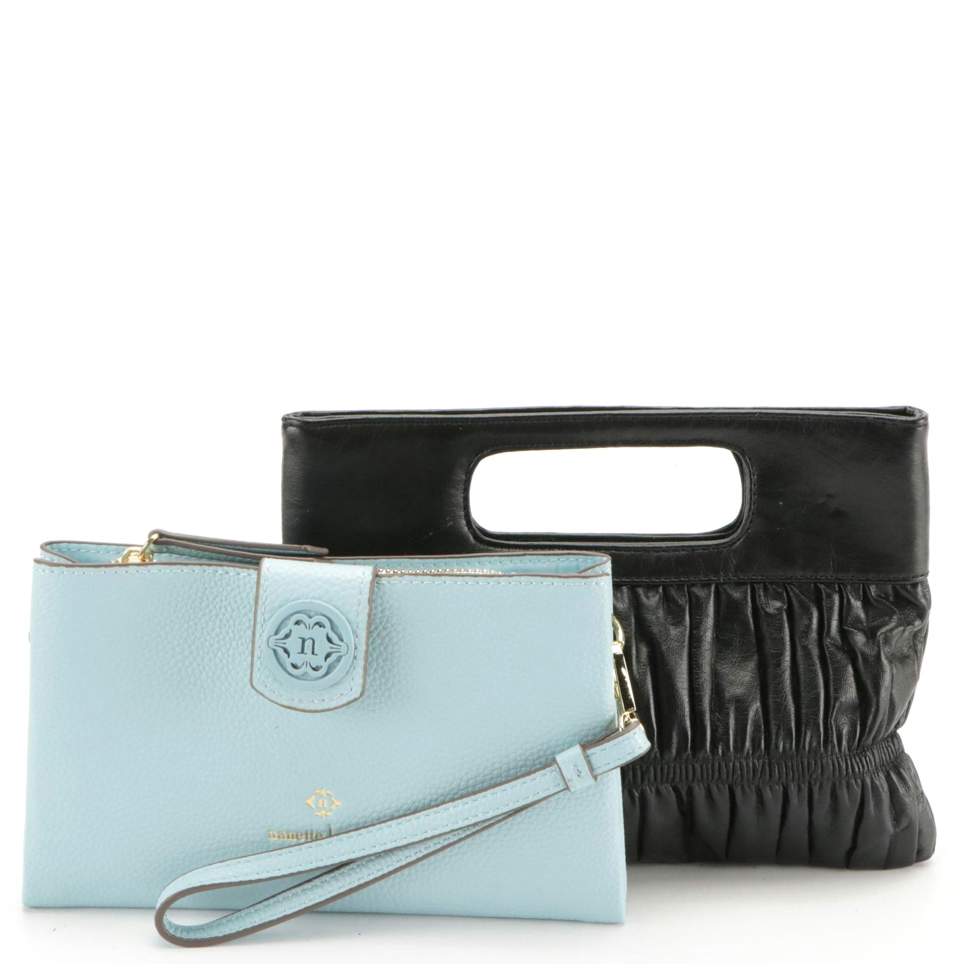 Nanette Lepore Francine Wallet on a String and Express Design Studio Clutch