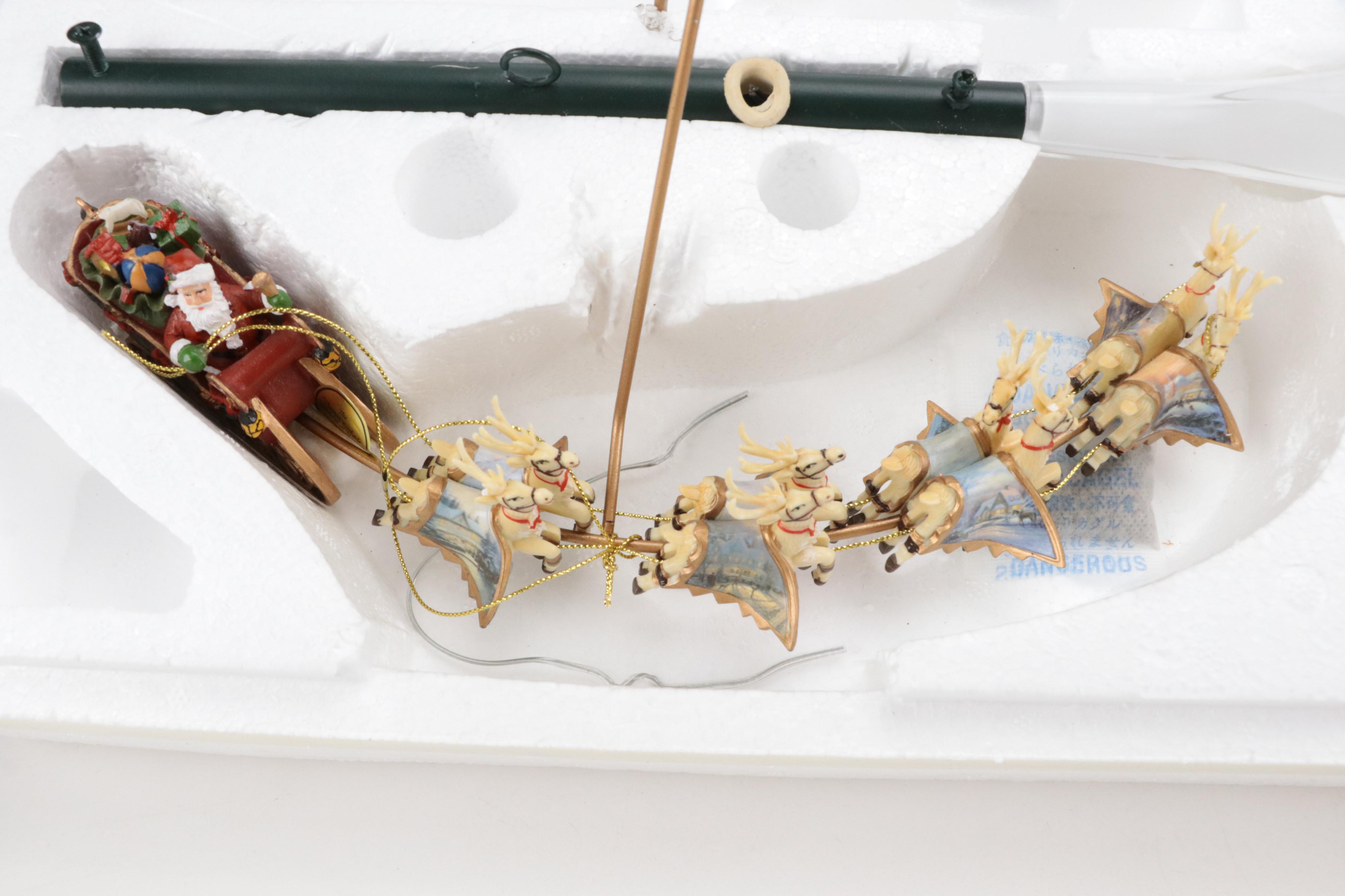 Thomas Kinkade Revolving Christmas Tree Topper