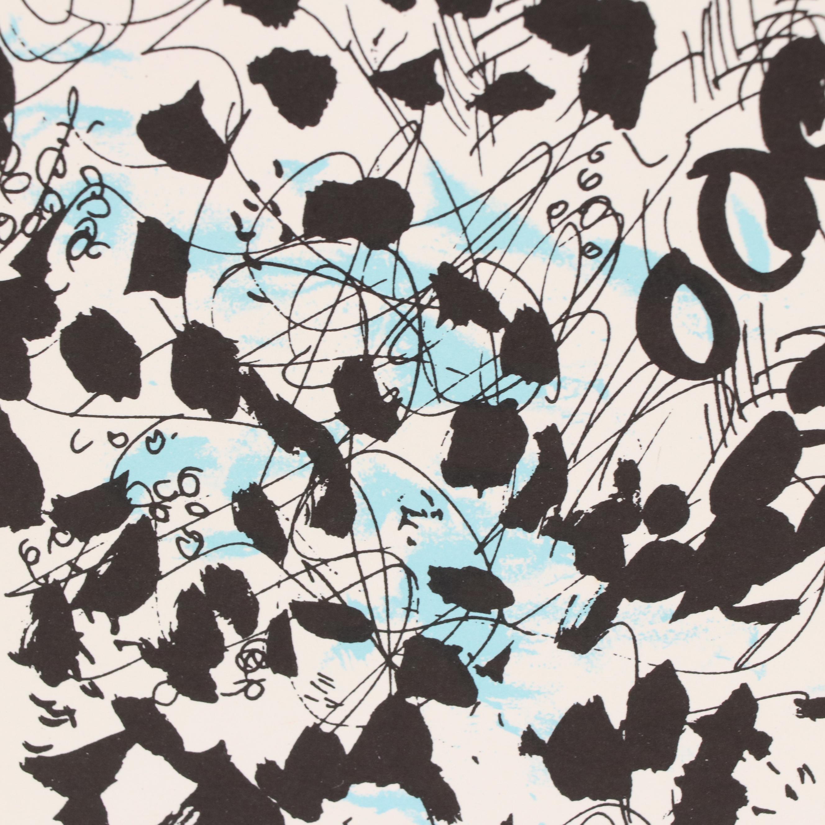 Marc Chagall Lithograph "Le Bouquet Noir et Bleu," 1957