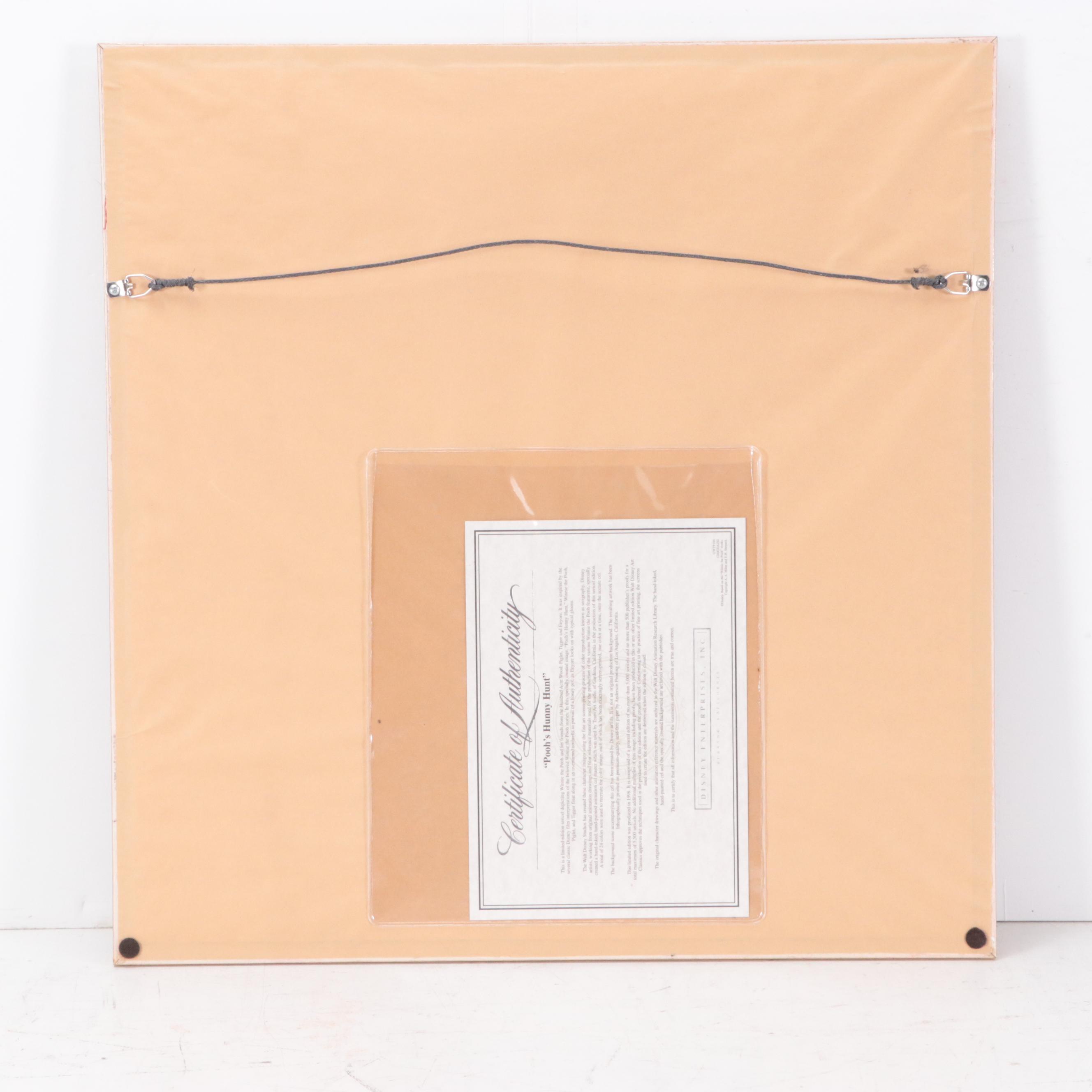 Disney Winnie the Pooh Sericel "Pooh's Hunny Hunt," 1998