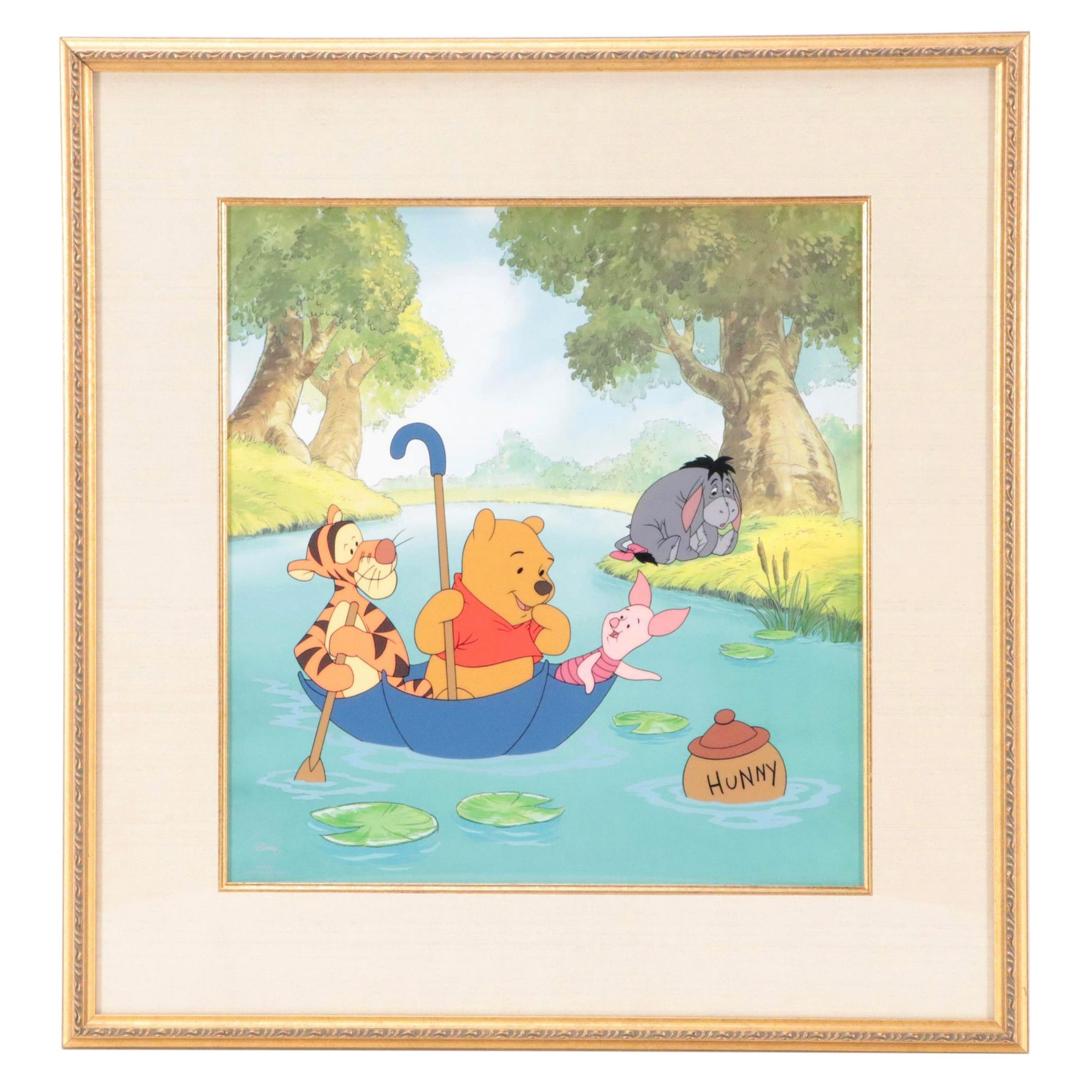 Disney Winnie the Pooh Sericel "Pooh's Hunny Hunt," 1998