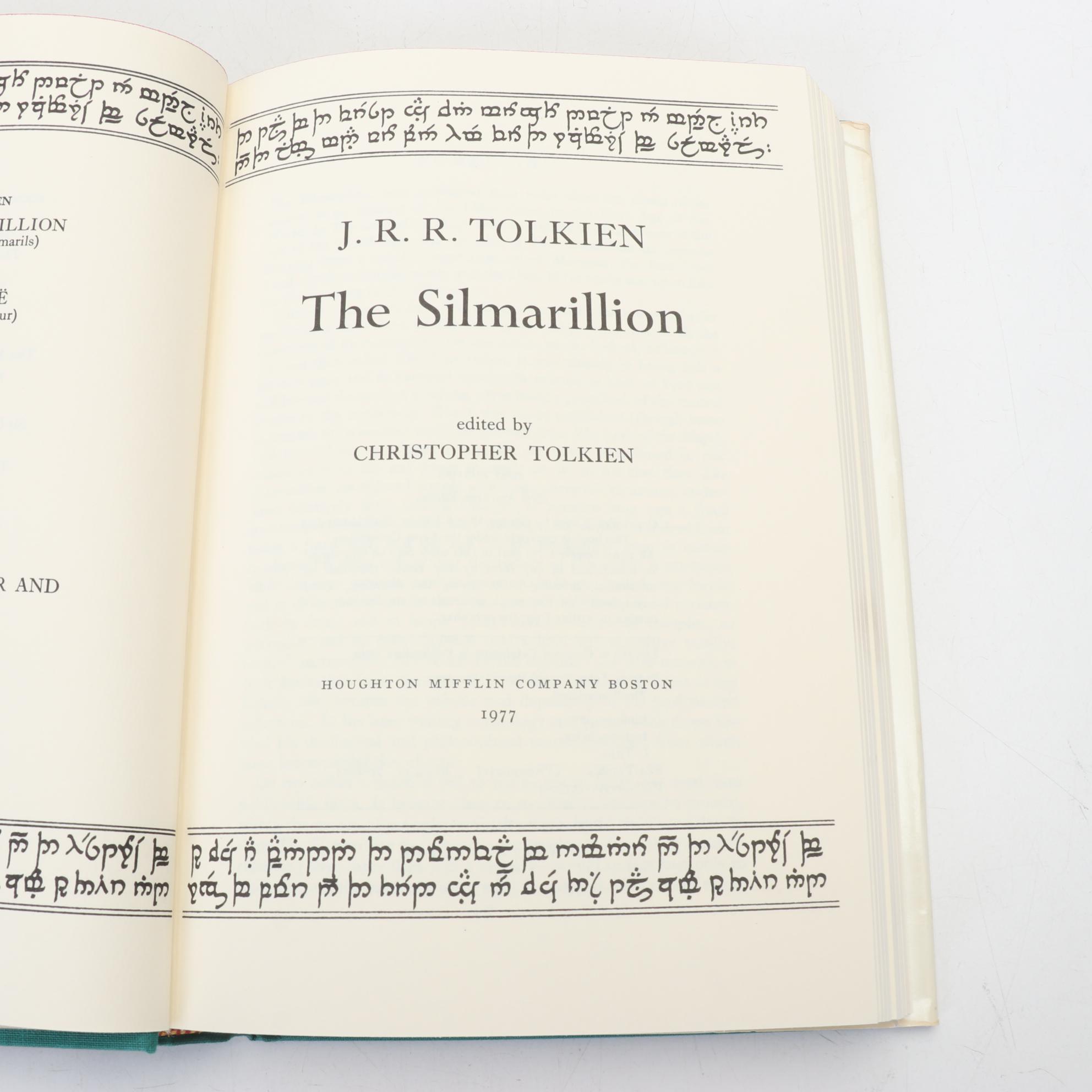 First American Edition "The Silmarillion" by J. R. R. Tolkien with Fold-Out Map