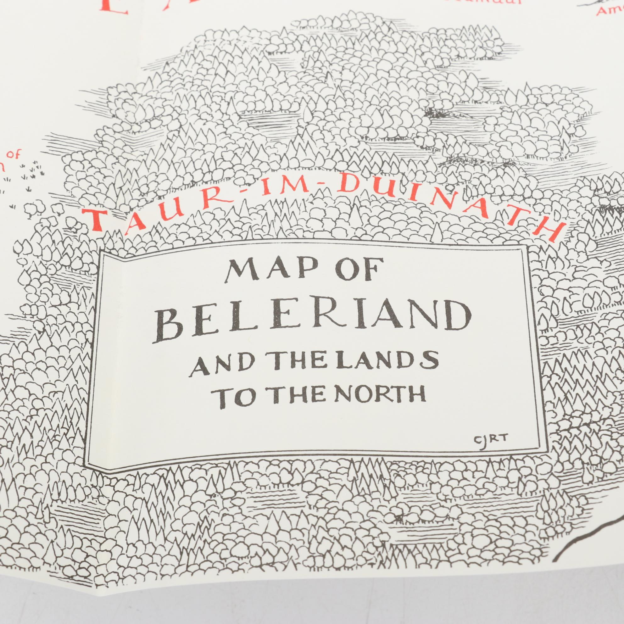 First American Edition "The Silmarillion" by J. R. R. Tolkien with Fold-Out Map