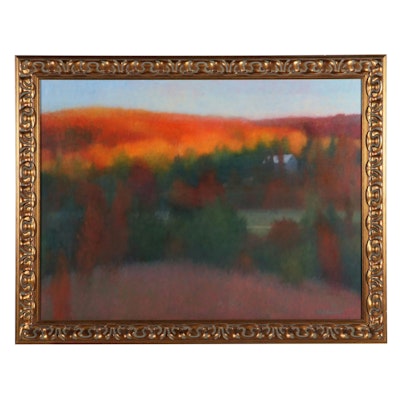 M. Katherine Hurley Autumn Landscape Oil Painting